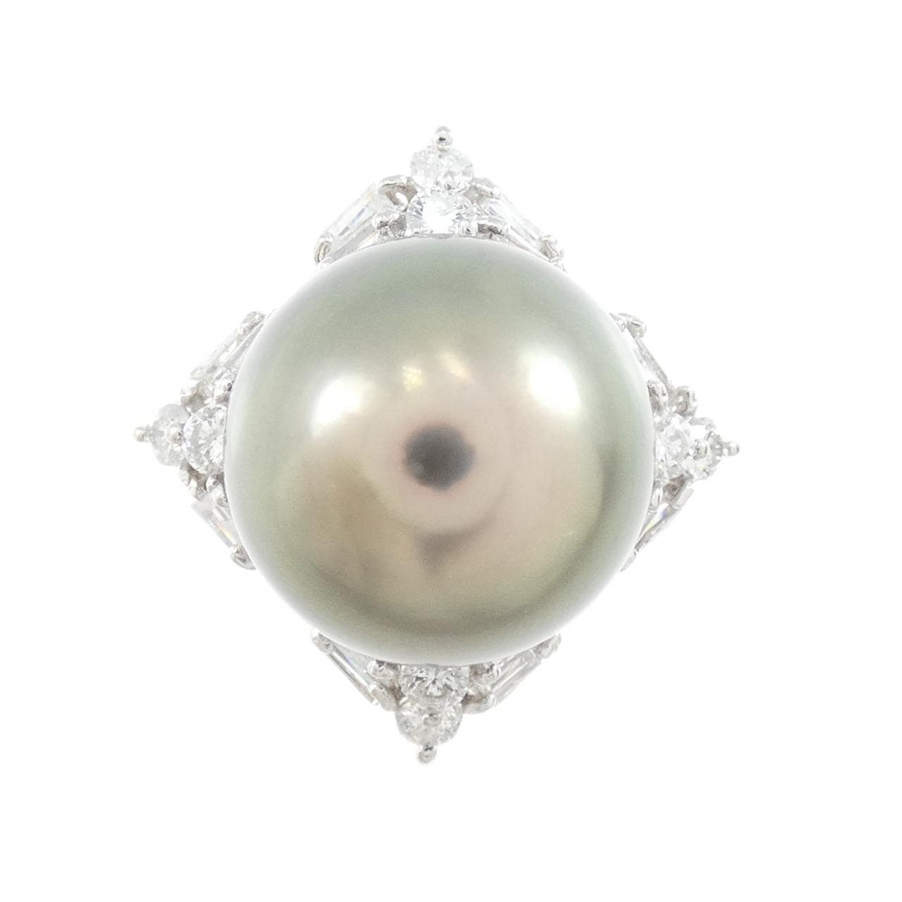 PT900 黒蝶パール リング 13.4mm