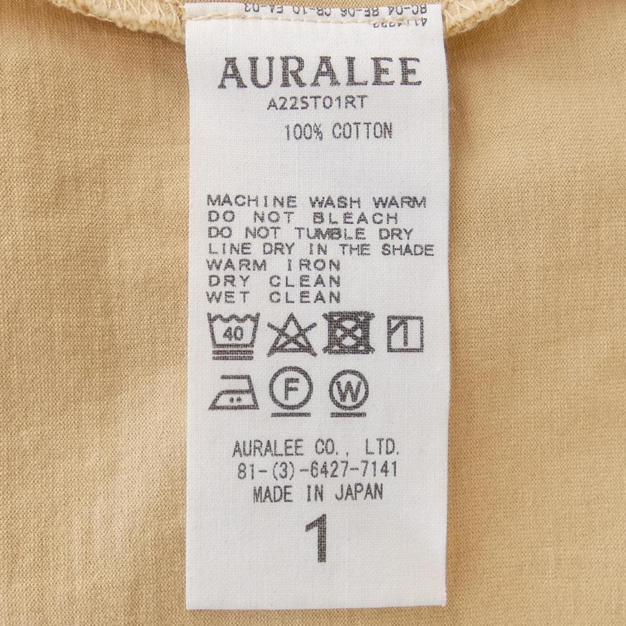 オーラリー AURALEE Tシャツ