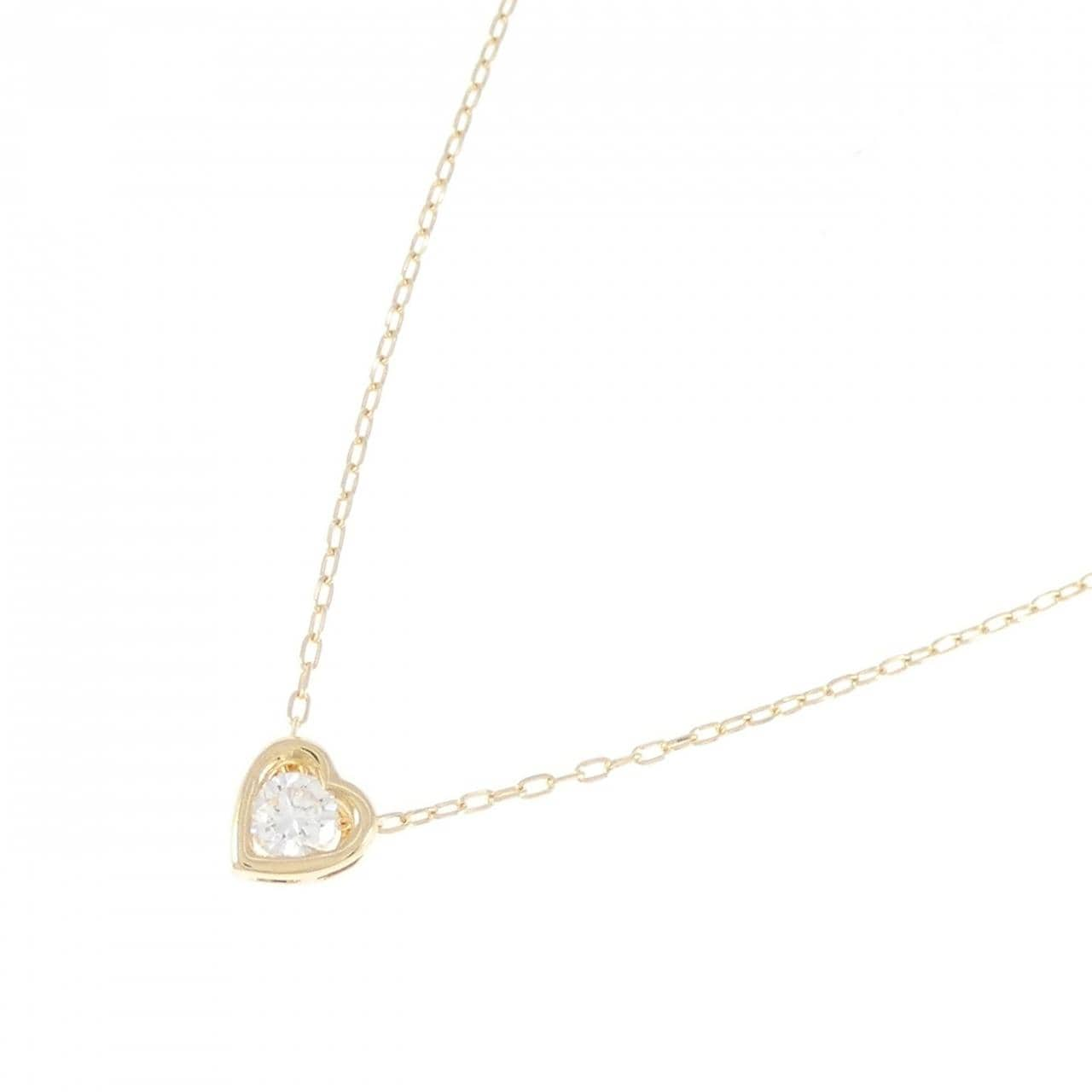 K18YG heart Diamond necklace 0.18CT