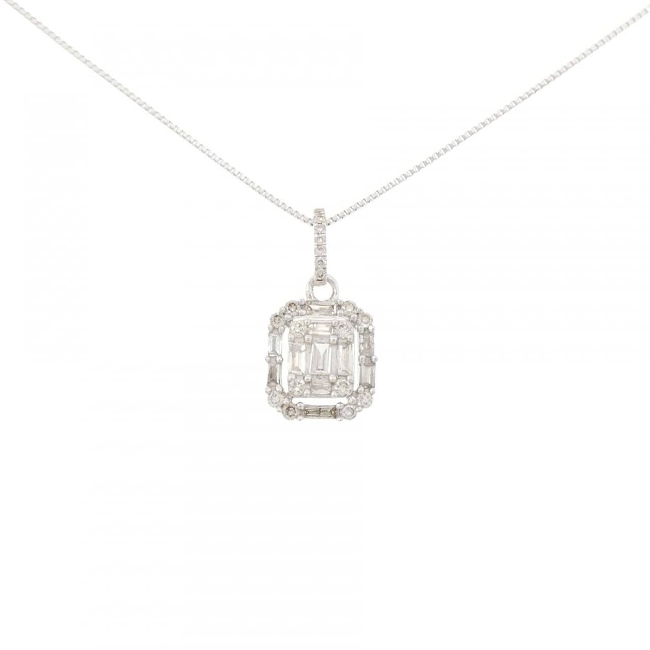 K18WG ダイヤモンド ネックレス 0.30CT