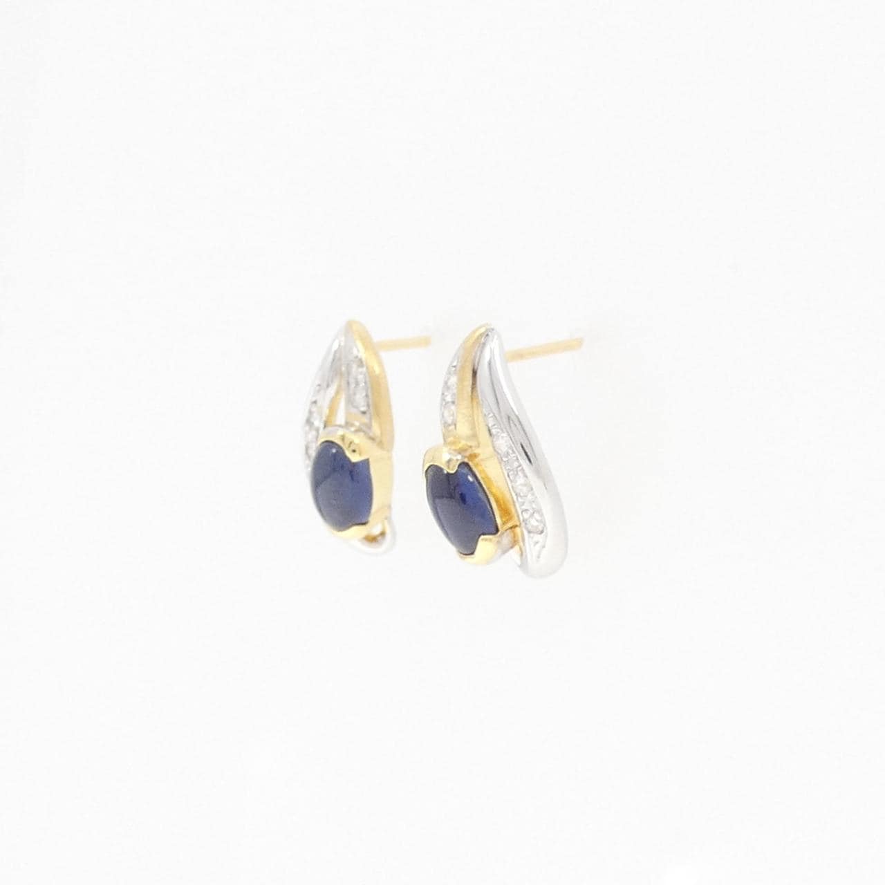 K18YG/K18WG サファイヤ ピアス 1.49CT