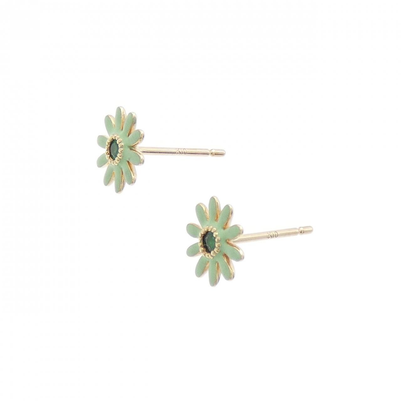 STAR JEWELRY Flower Emerald Earrings
