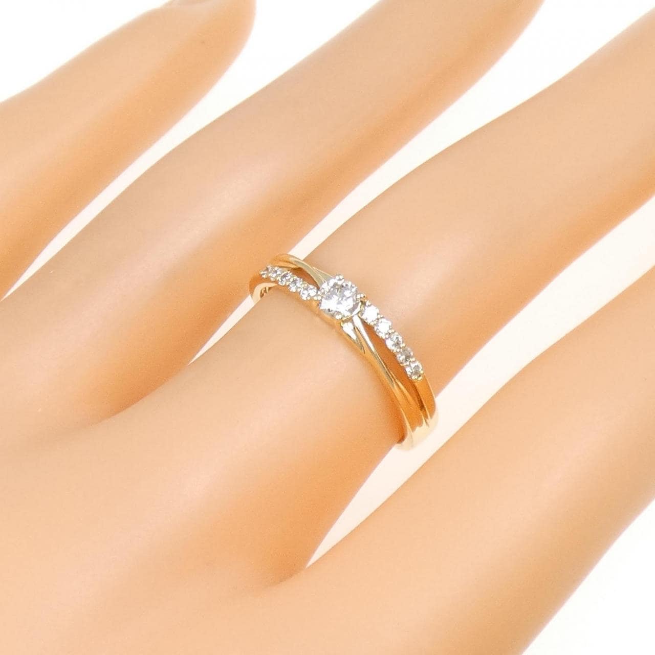 K18YG ダイヤモンド リング 0.15CT