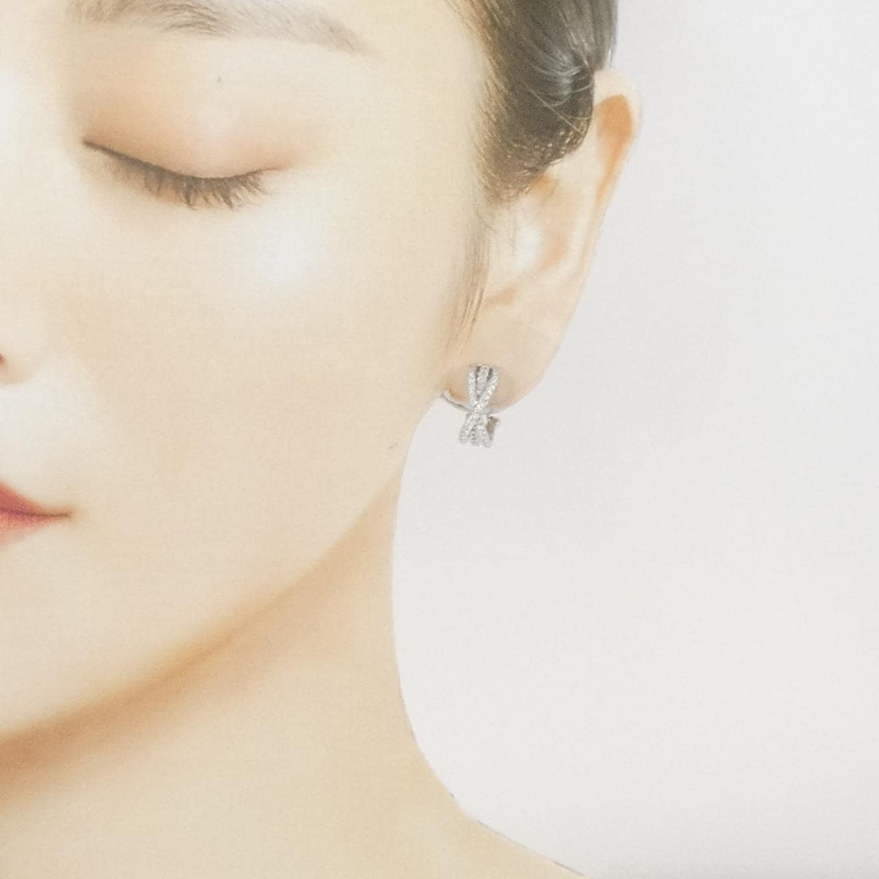 K18WG ダイヤモンド ピアス 0.50CT