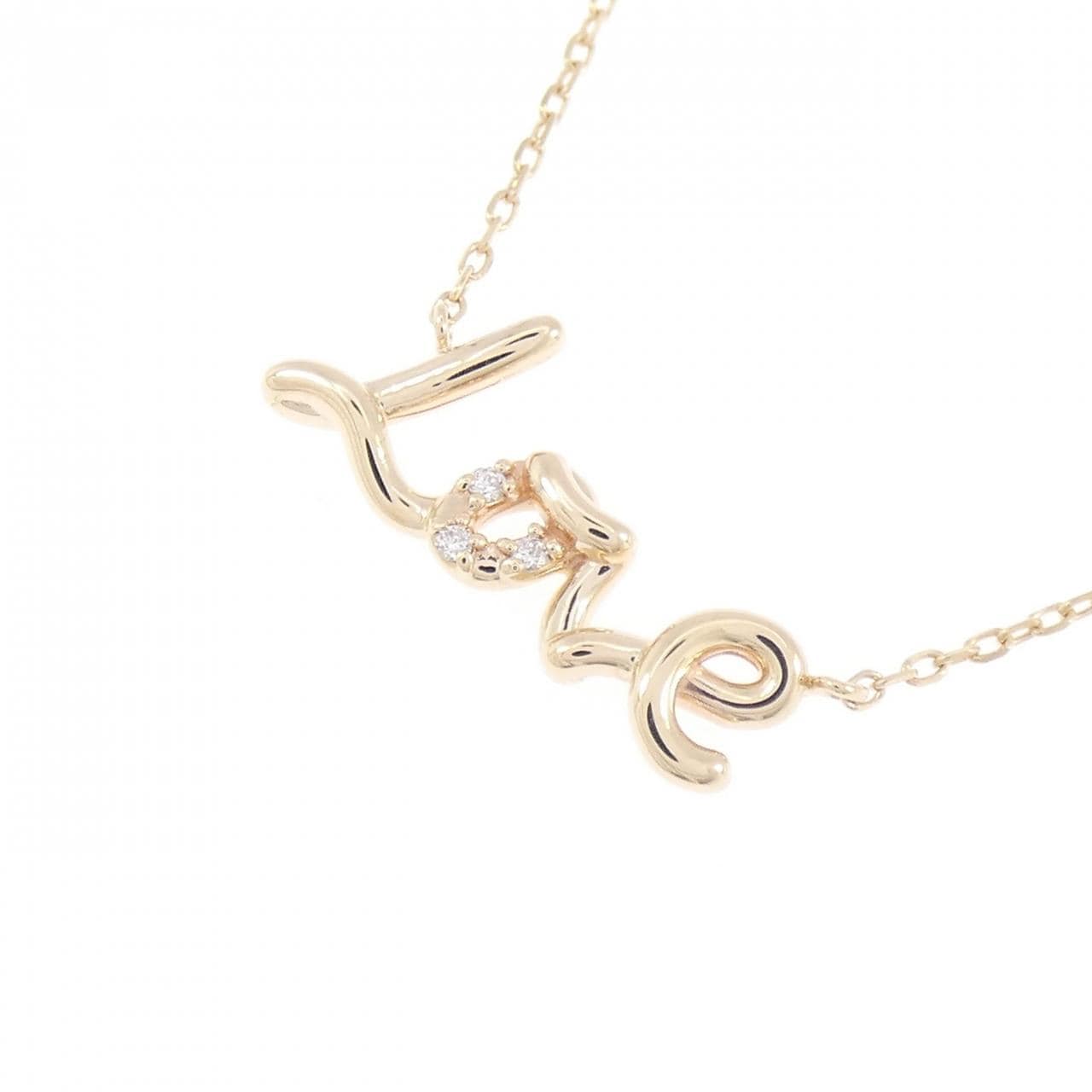 K10YG ダイヤモンド ネックレス 0.01CT