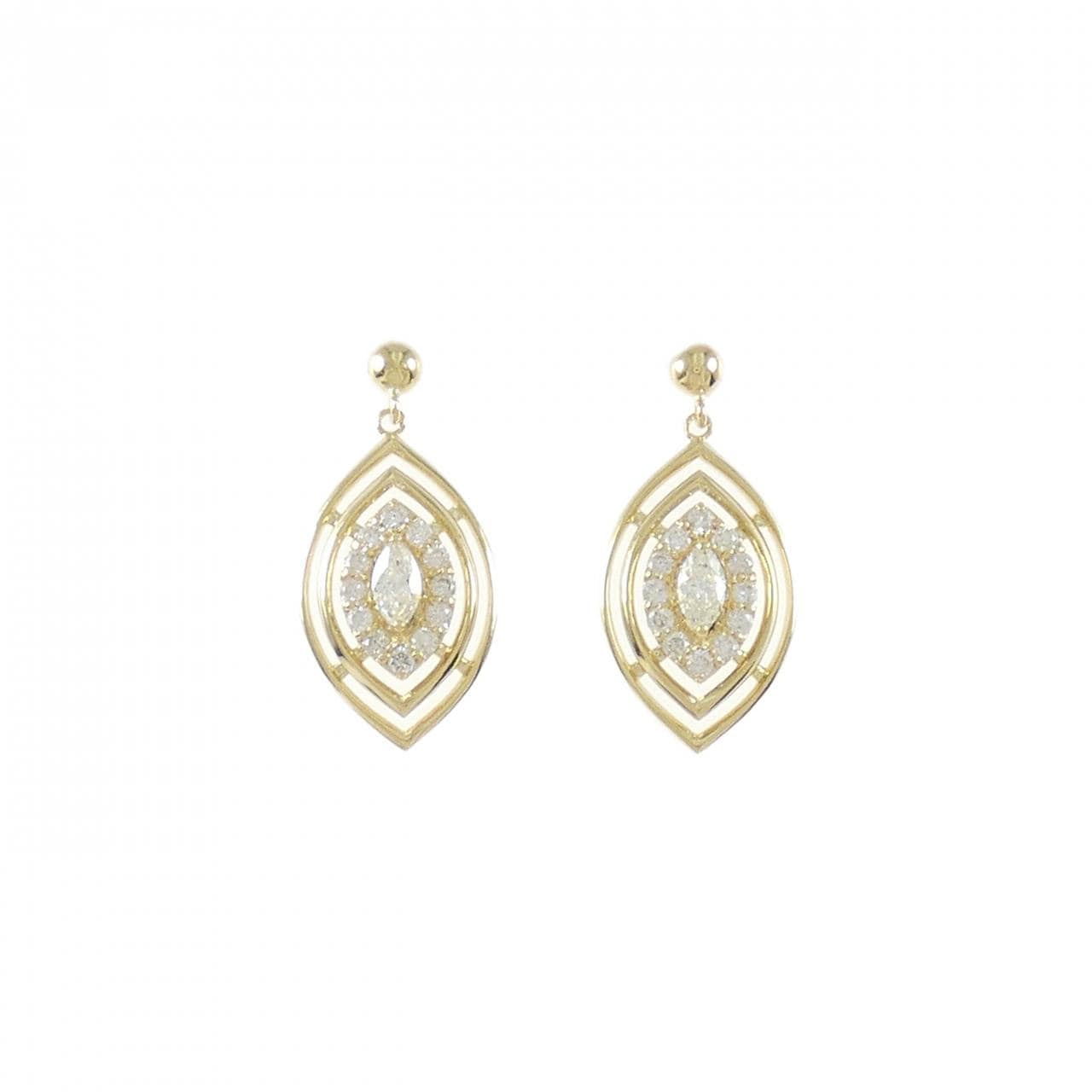 【新品】K18YG ダイヤモンド ピアス 0.32CT