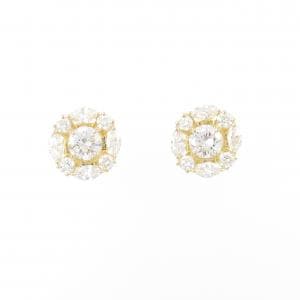 【新品】K18YG ダイヤモンド ピアス 0.218CT 0.214CT F VS2 VG