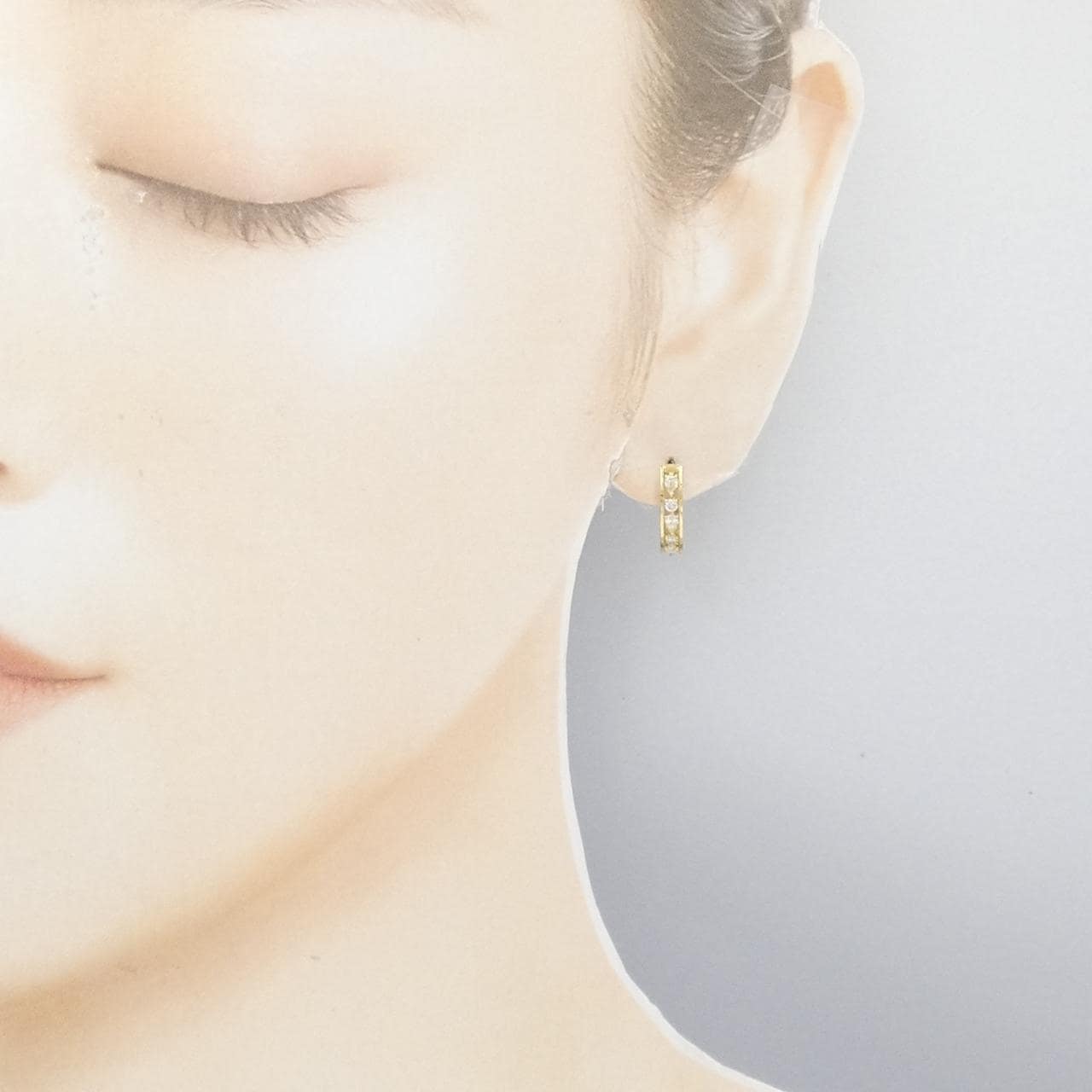 【新品】K18YG ダイヤモンド ピアス 0.34CT