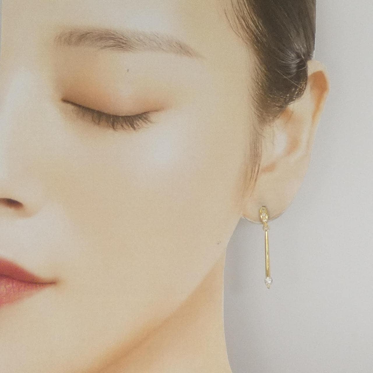 K18YG Diamond earrings 0.30CT