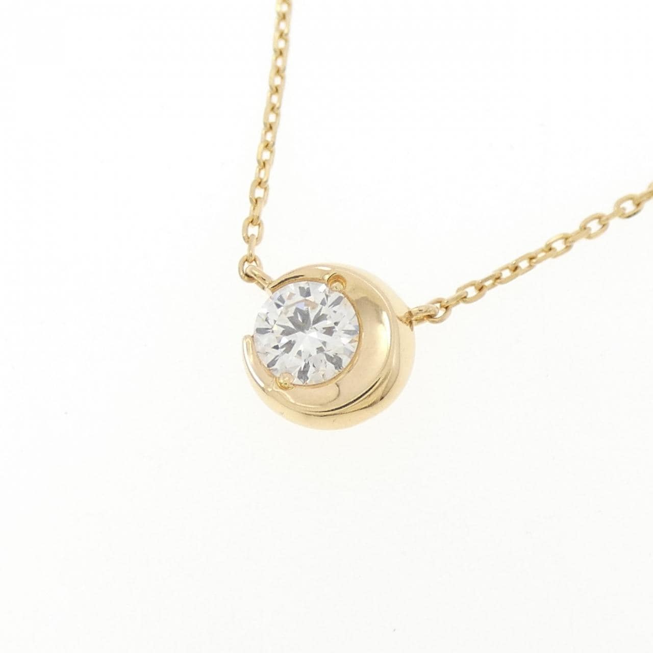 スタージュエリー ムーンセッティング ネックレス 0.17CT