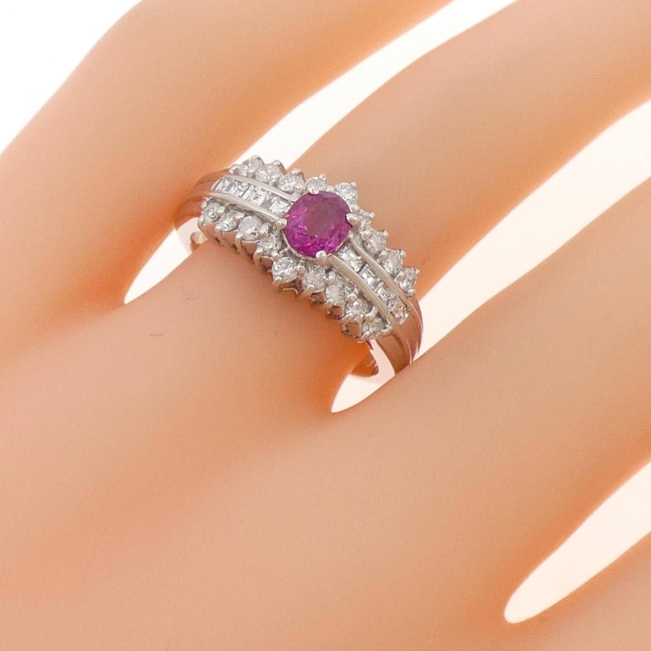 PT900 ルビー リング 0.48CT
