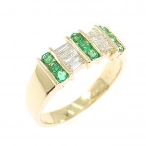 K18YG エメラルド リング 0.24CT