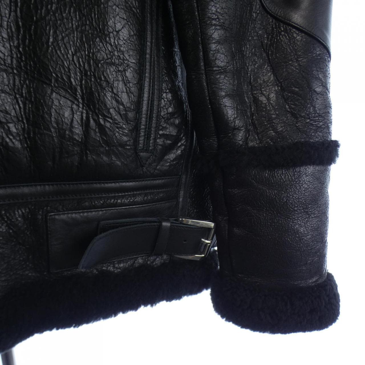 BALENCIAGA羊毛皮夹克