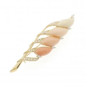 ミキモト サンゴ ブローチ