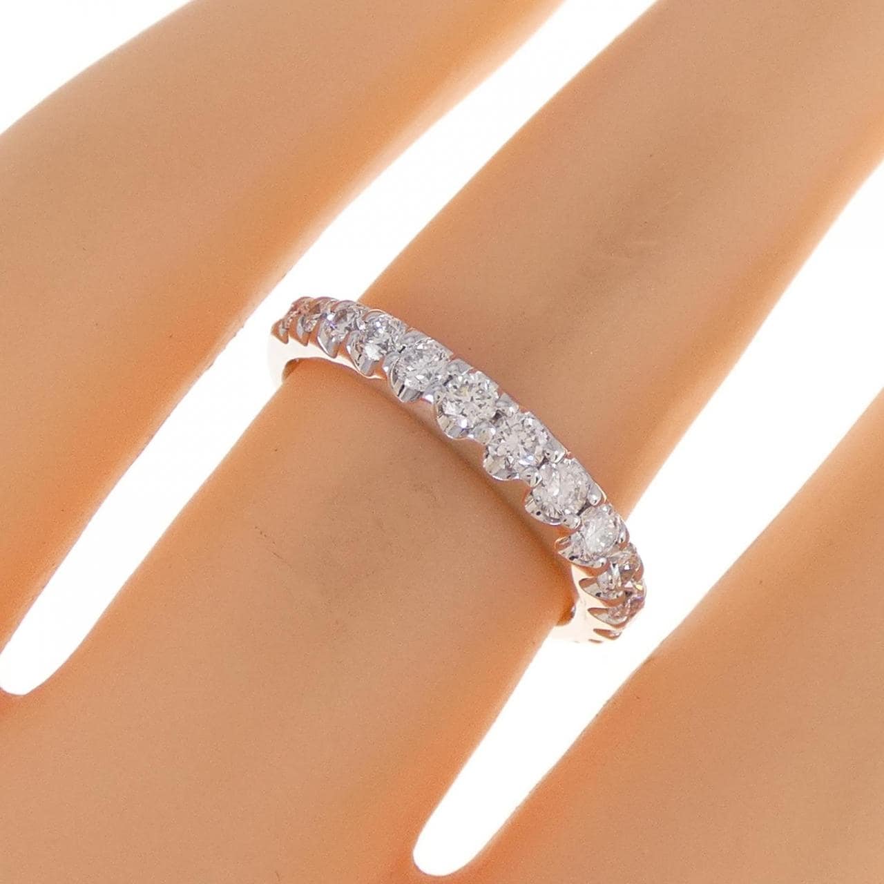 K18WG half eternity ring 0.52CT