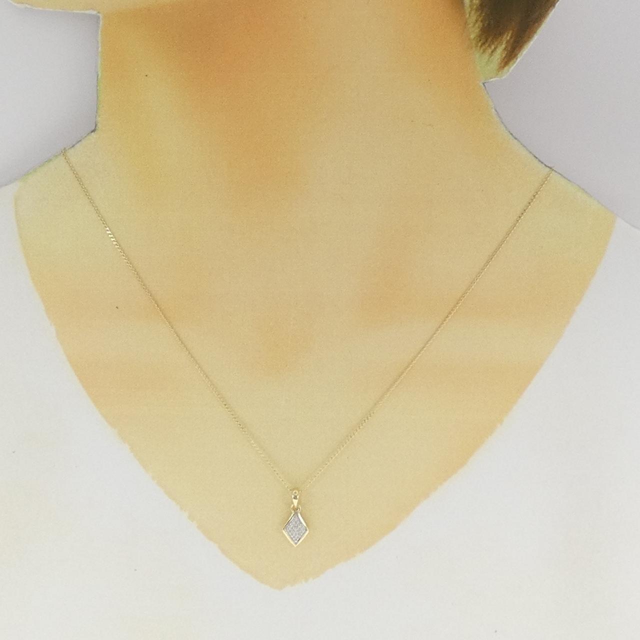K10YG/K10WG鑽石項鍊