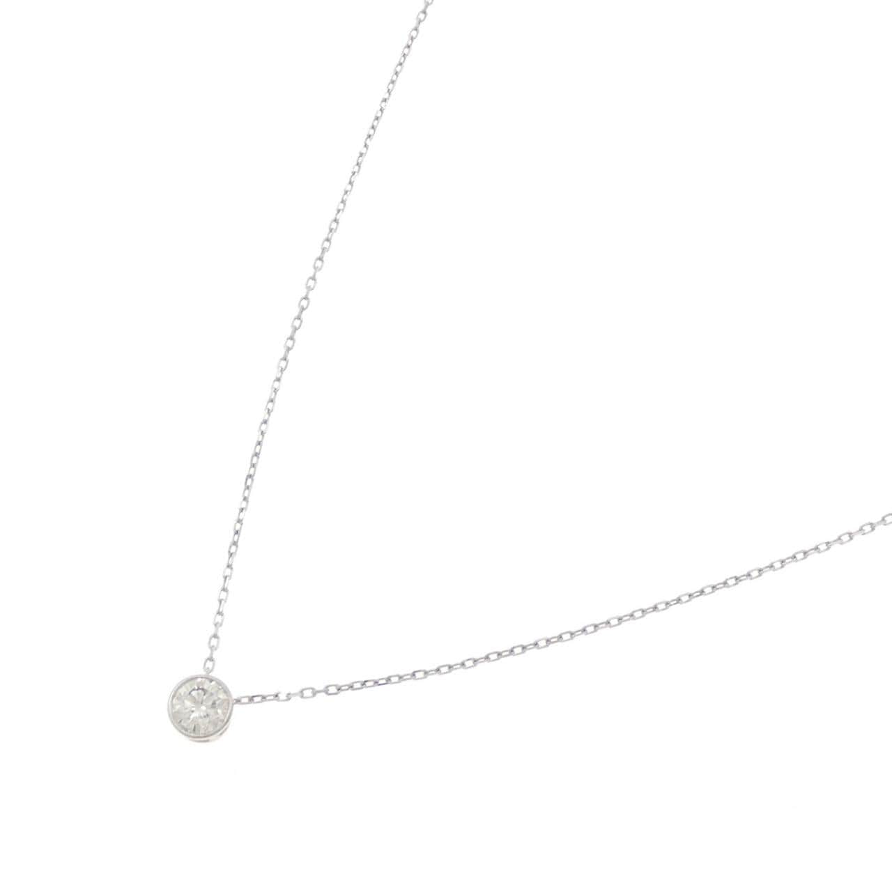 K18WG ソリティア ダイヤモンド ネックレス 0.205CT