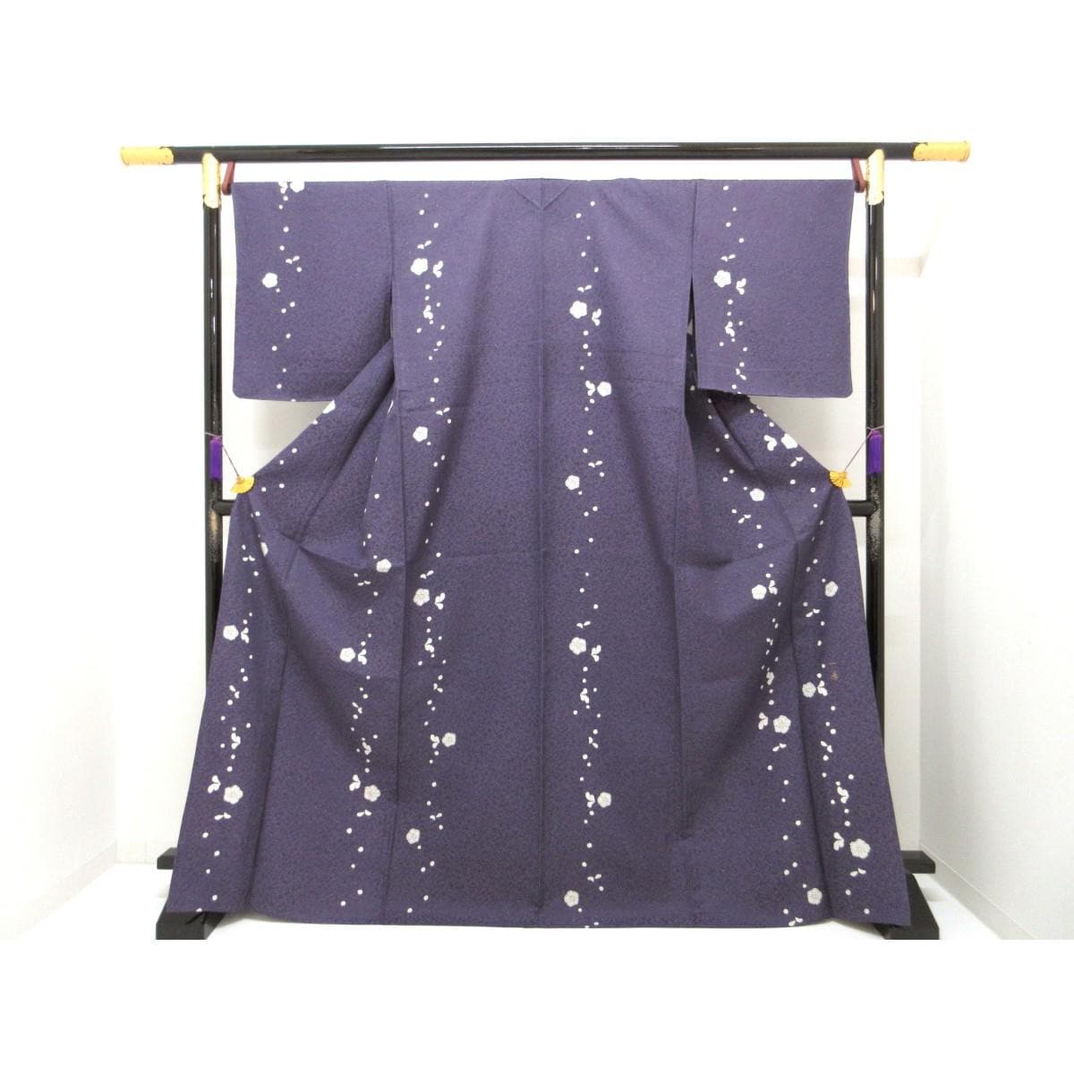 【未使用品】単衣　【吉乃一廉】小紋　身幅２Ｌ寸