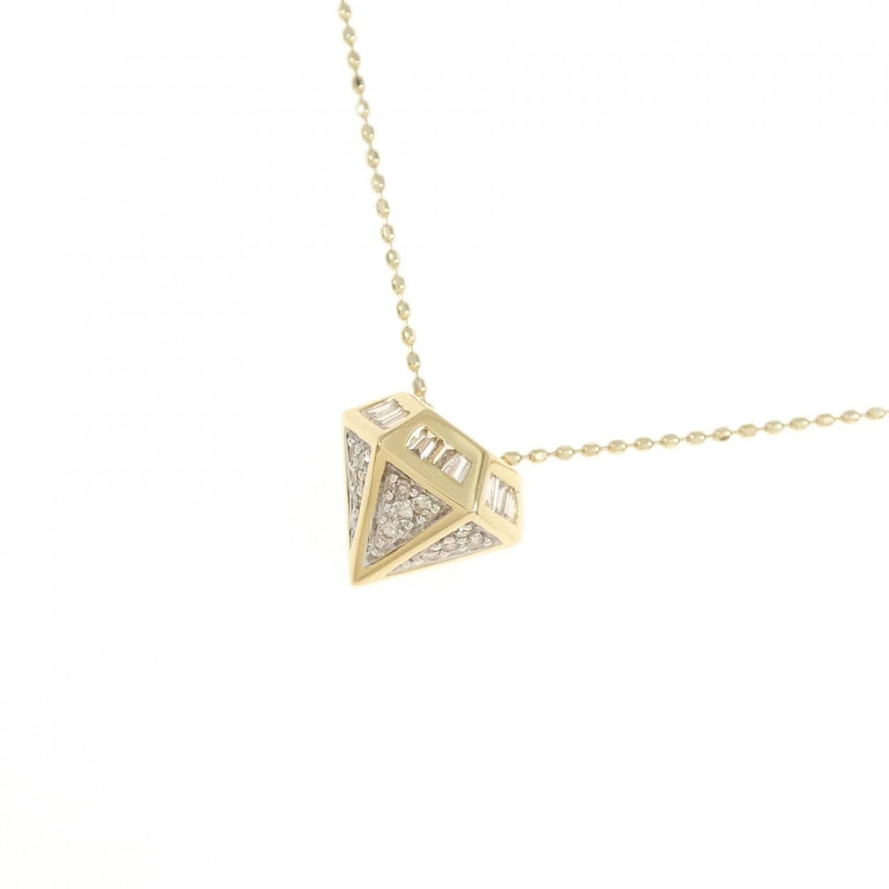 K18YG/K18WG Diamond necklace 0.13CT