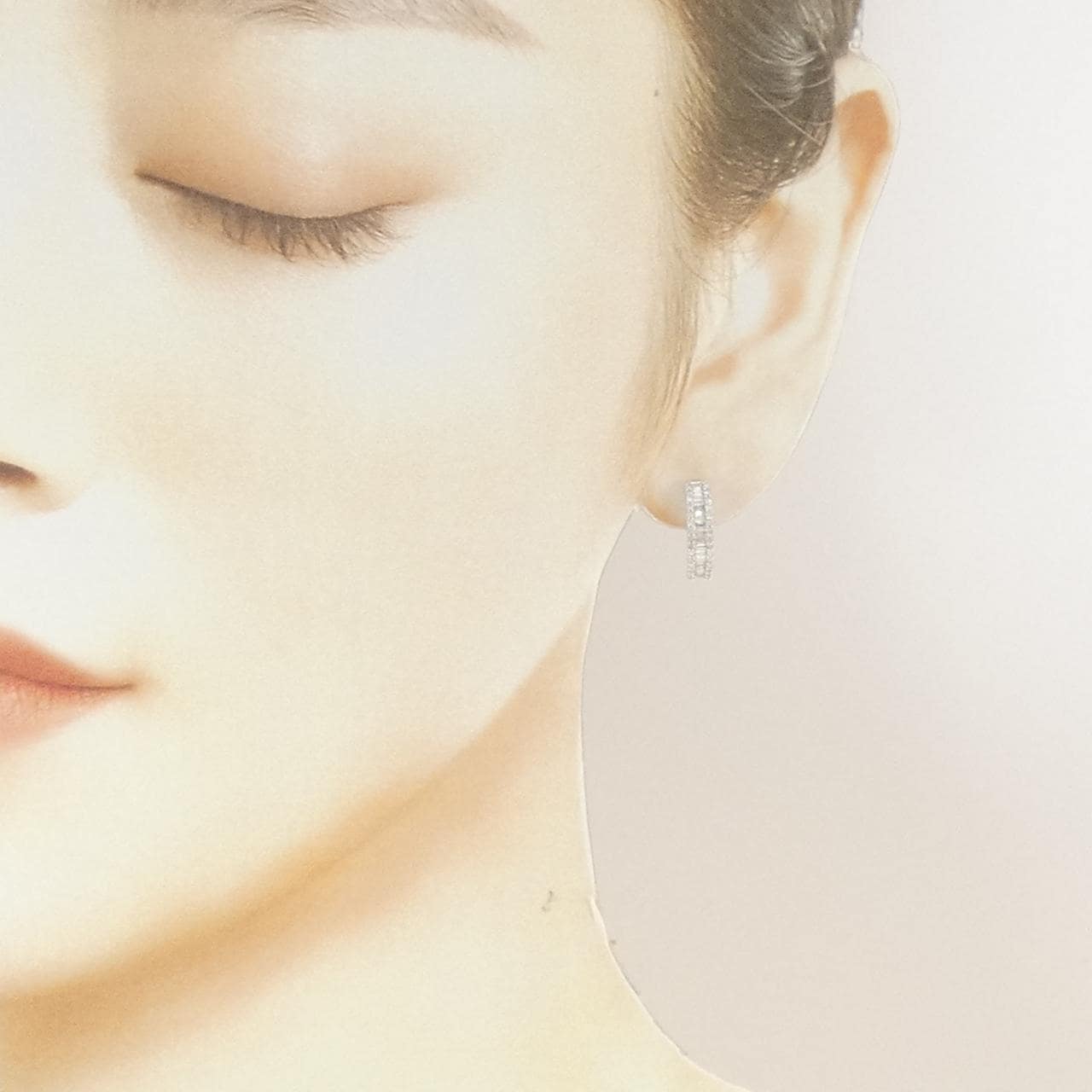 K18WG ダイヤモンド ピアス 0.50CT