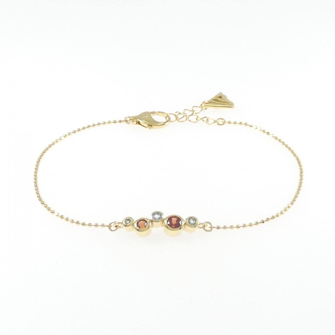 K18YG ガーネット ブレスレット 0.24CT