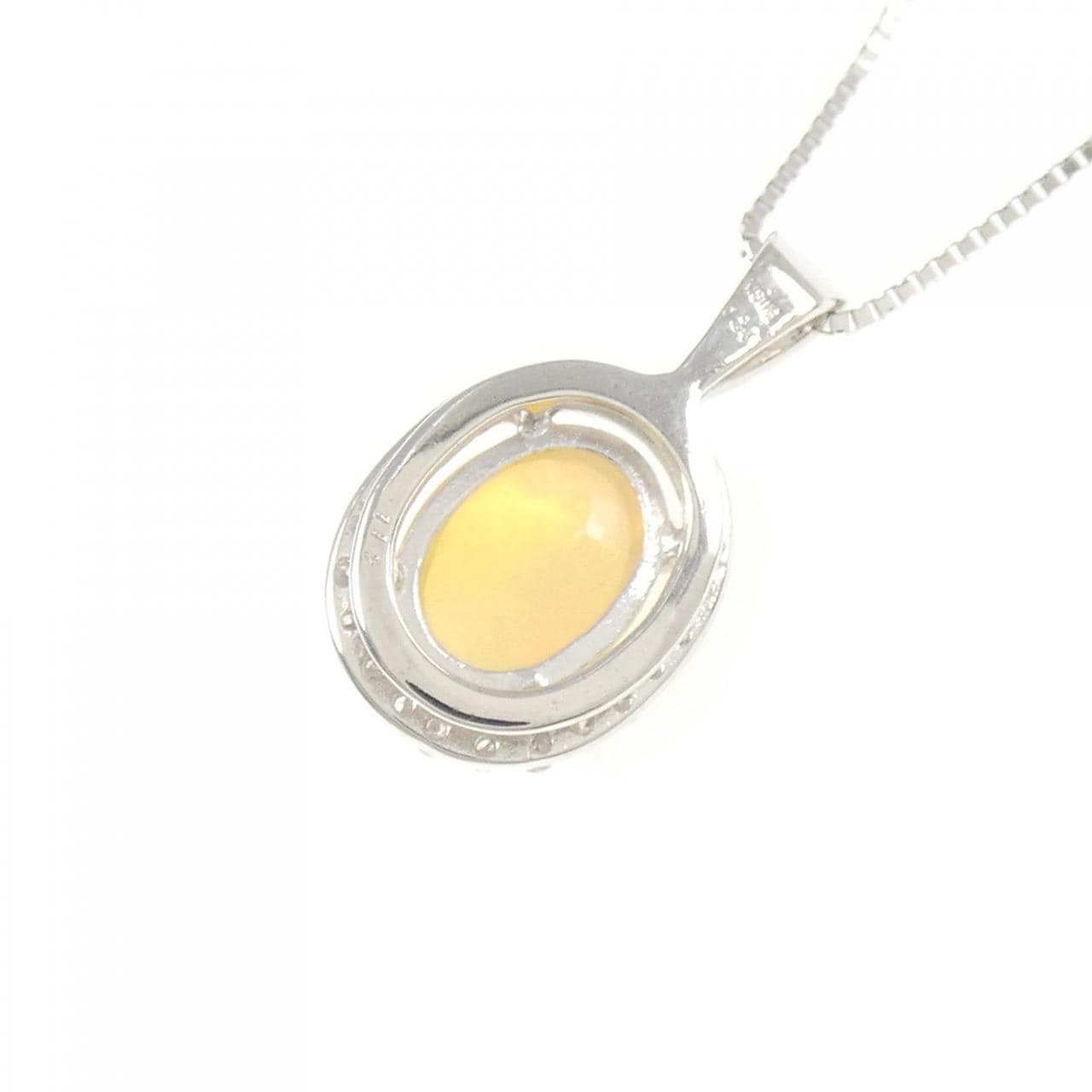 K18WG オパール ネックレス 1.17CT