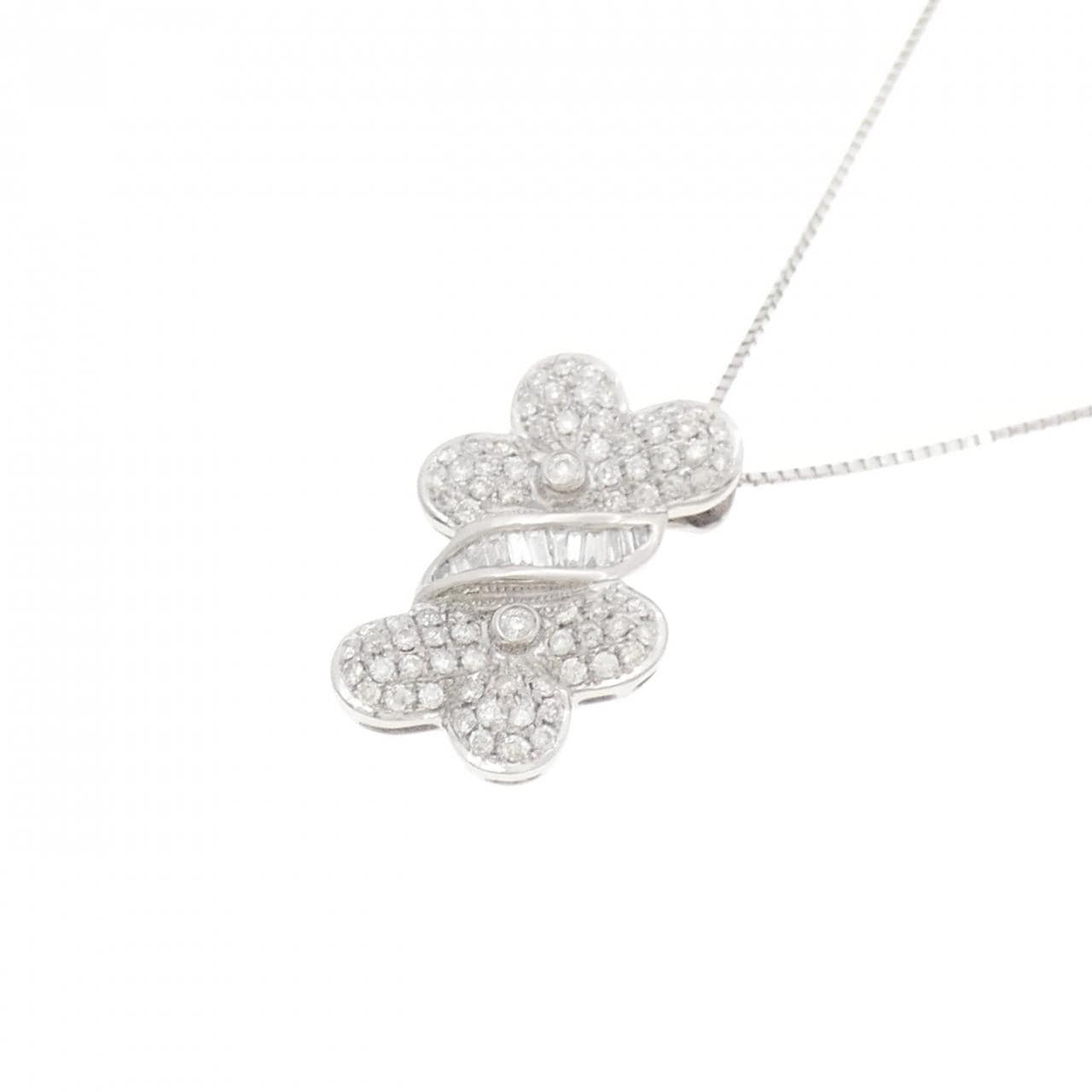 K18WG ダイヤモンド ネックレス 0.58CT