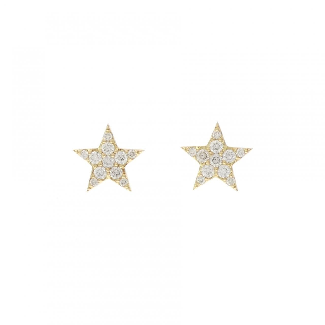 K18YG スター ダイヤモンド ピアス 0.52CT