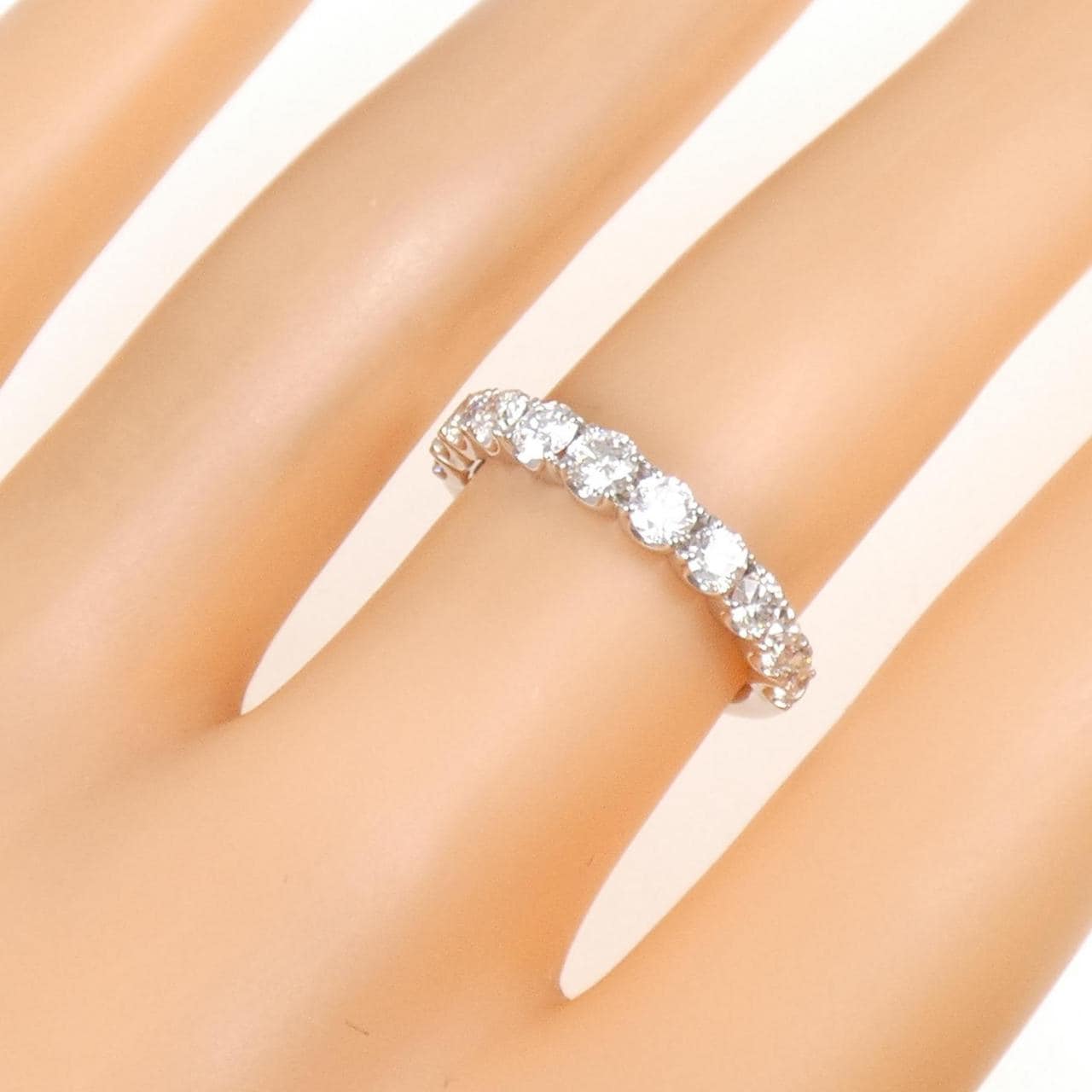 PT950 ハーフエタニティ ダイヤモンド リング 1.00CT
