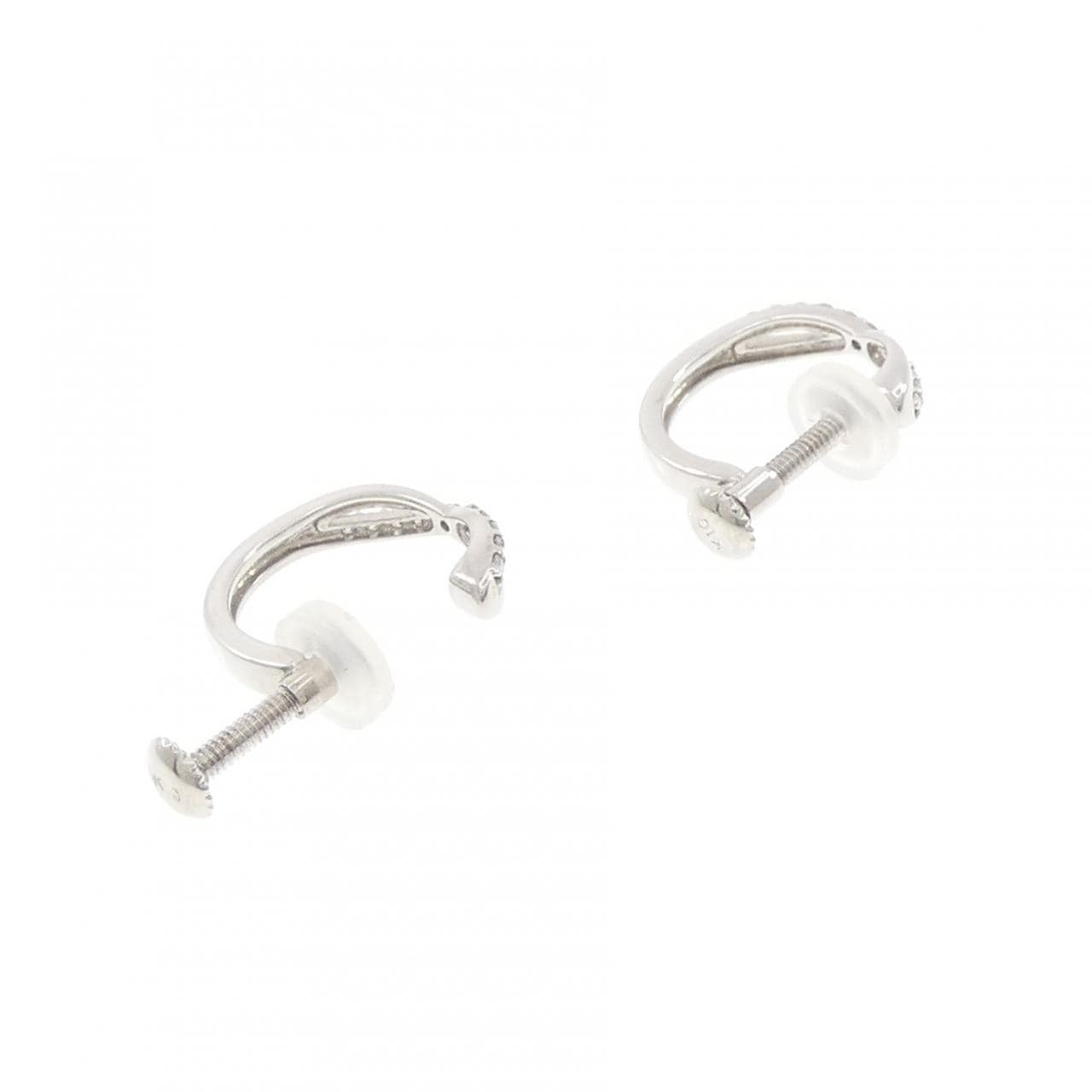 K10WG ダイヤモンド イヤリング