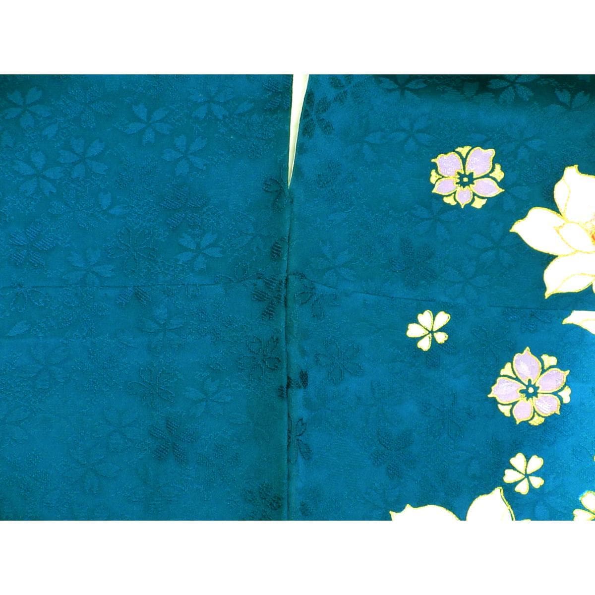 振袖　友禅金彩加工　刺繍入りボカシ染