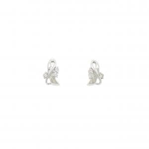 K18WG ダイヤモンド ピアス 0.10CT