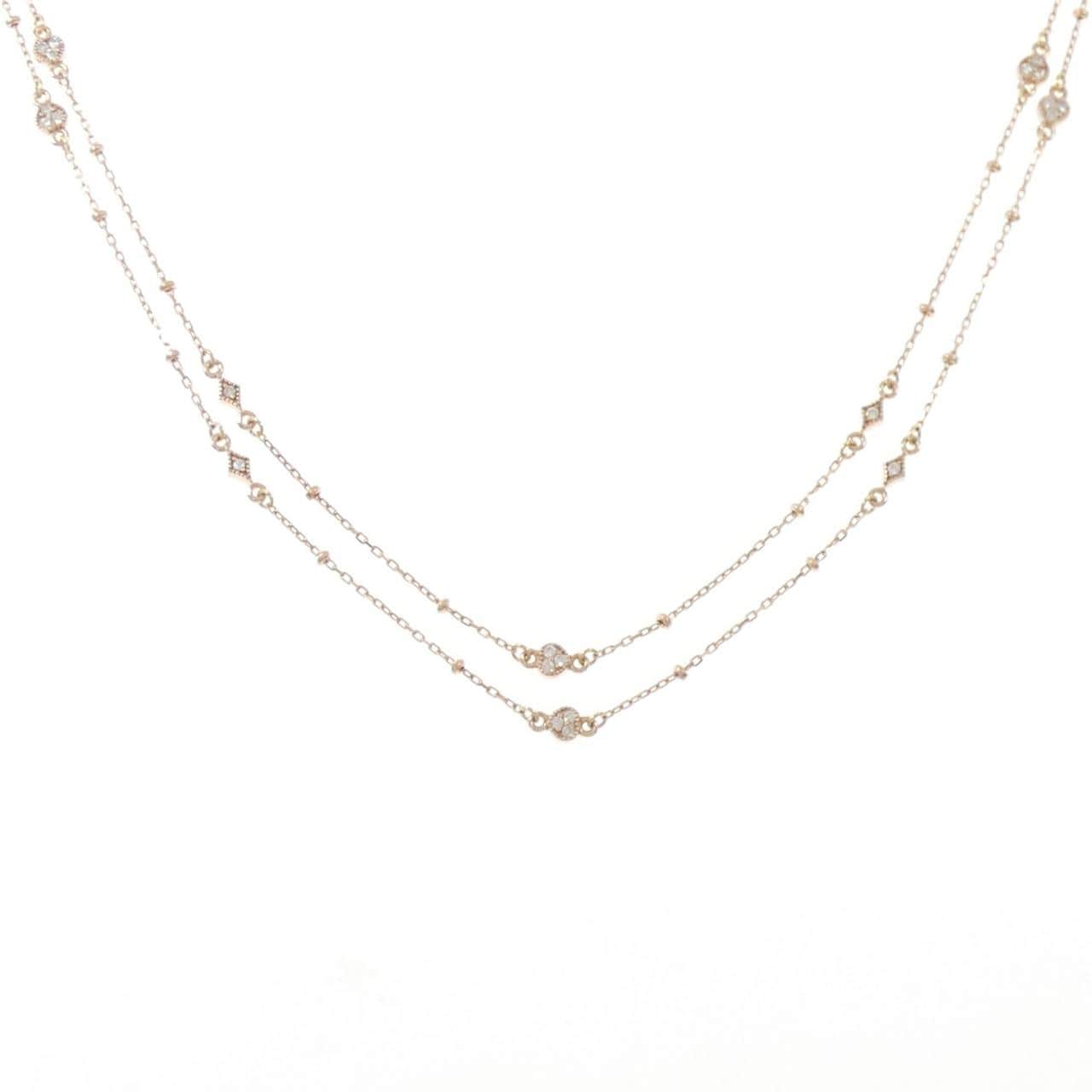 K18PG ダイヤモンド ネックレス 0.35CT