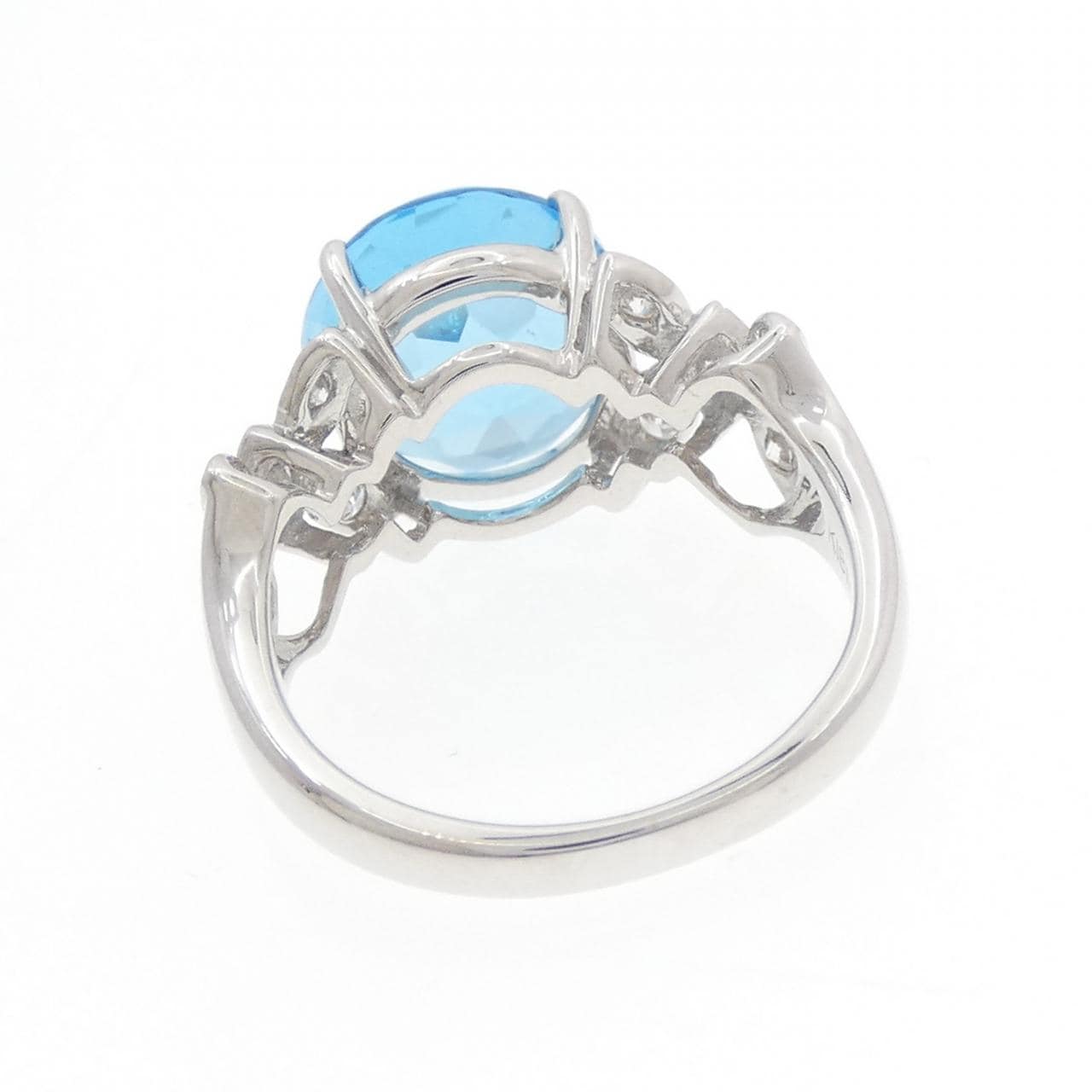 K18WG ブルートパーズ リング 6.59CT