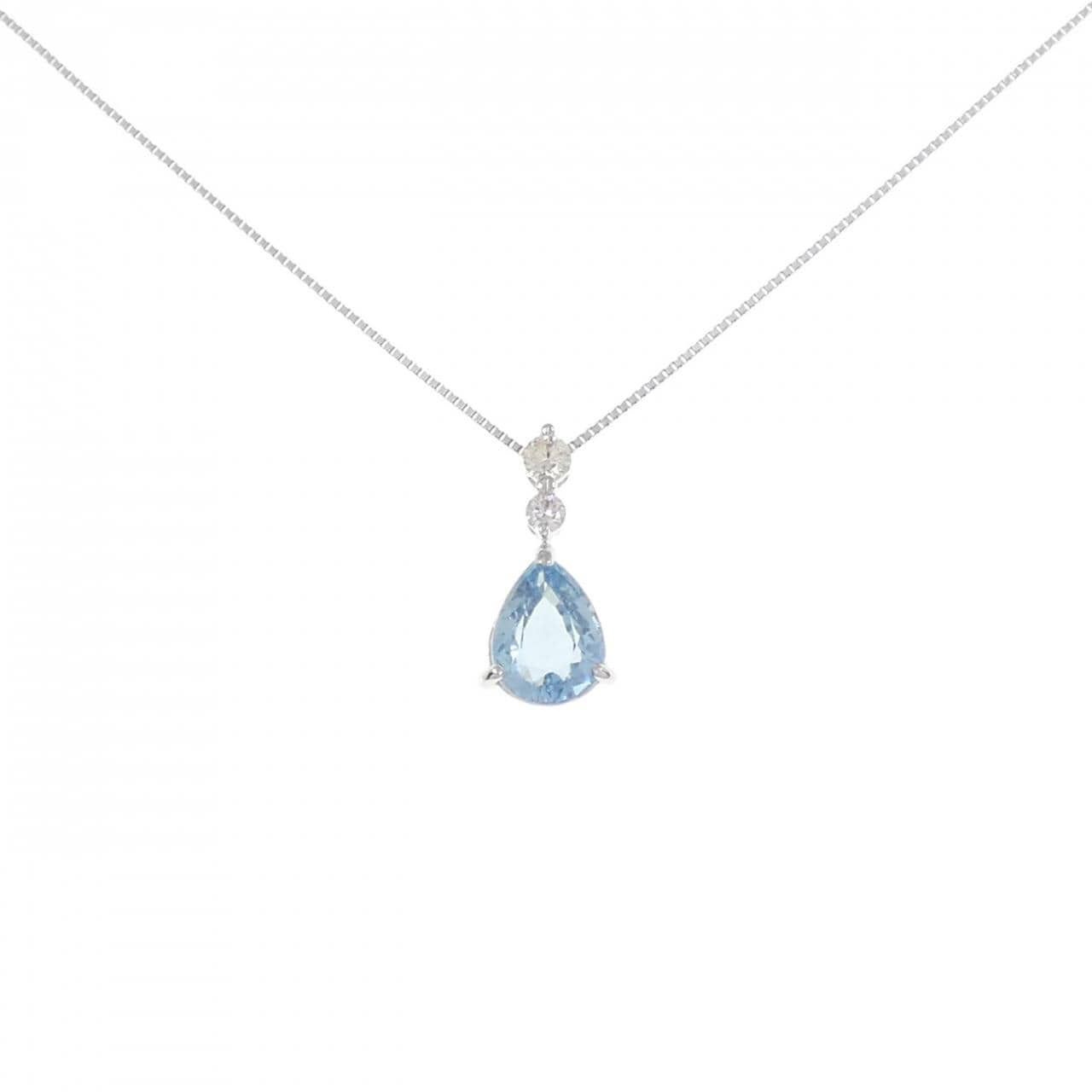 【リメイク】PT アクアマリン ネックレス 1.13CT
