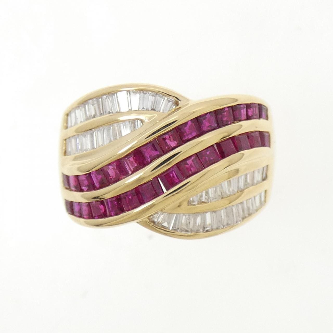 K18YG ルビー リング 1.50CT