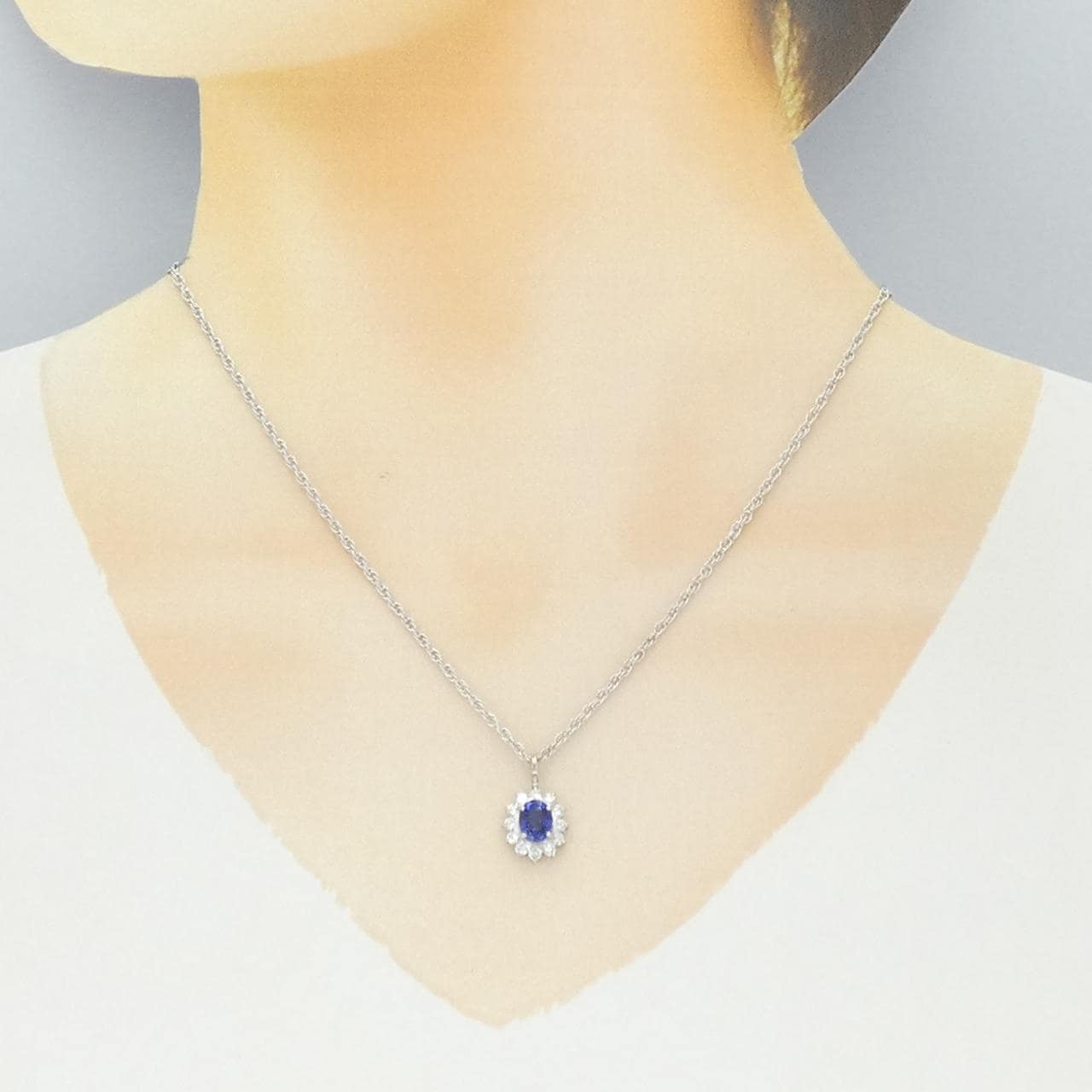 PT900/PT850 サファイヤ ネックレス 1.12CT