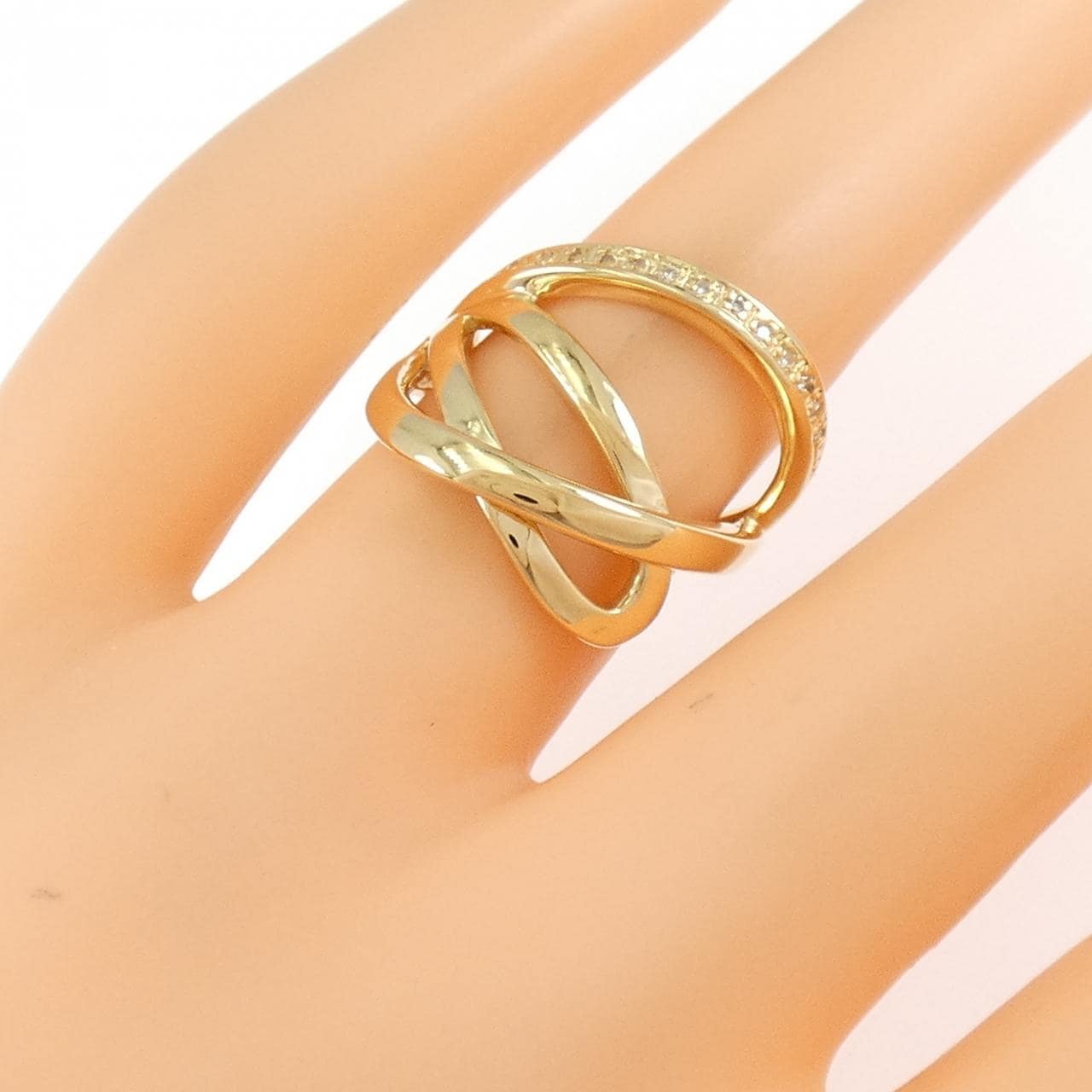 750YG ダイヤモンド リング 0.09CT