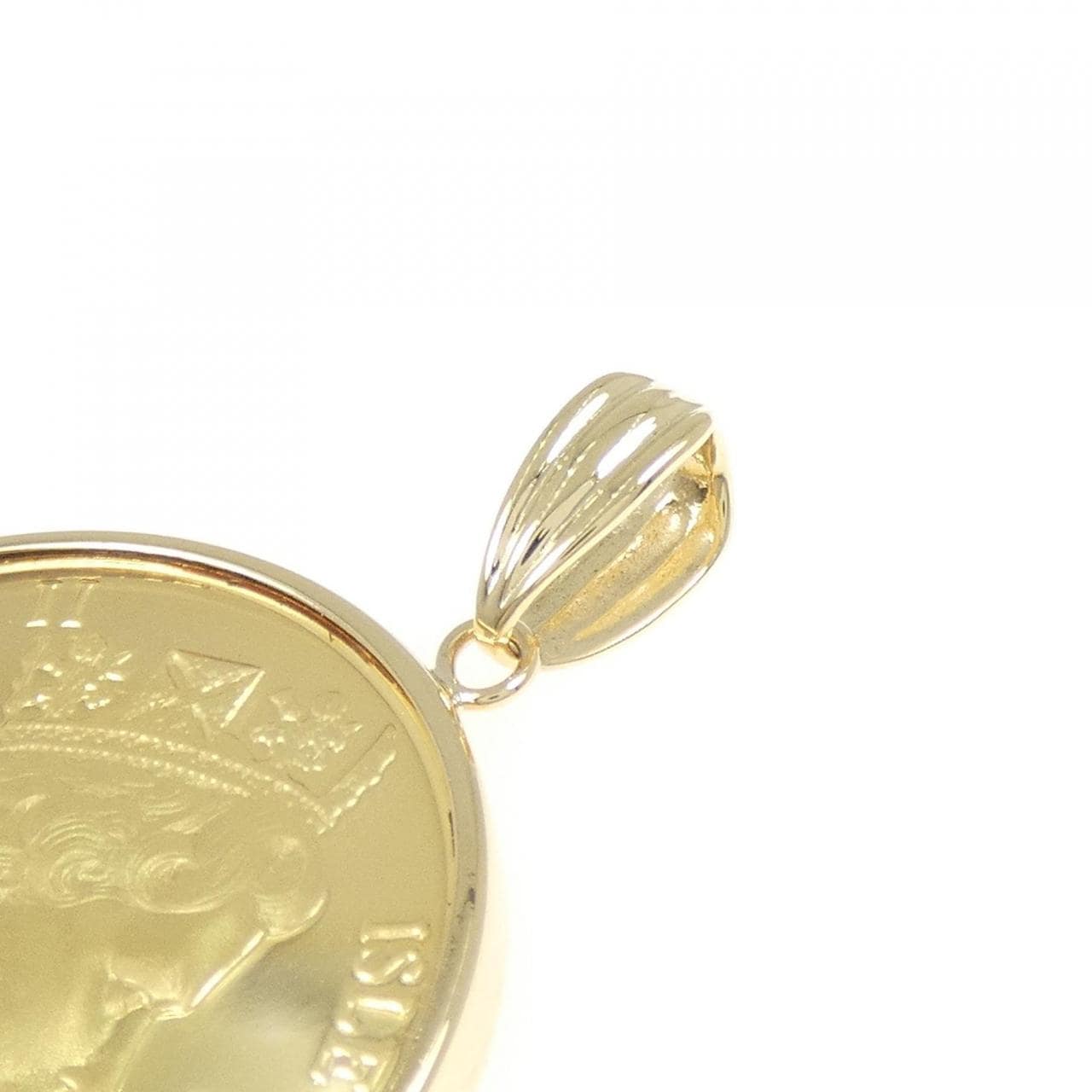 K18YG(枠) コイン ペンダント