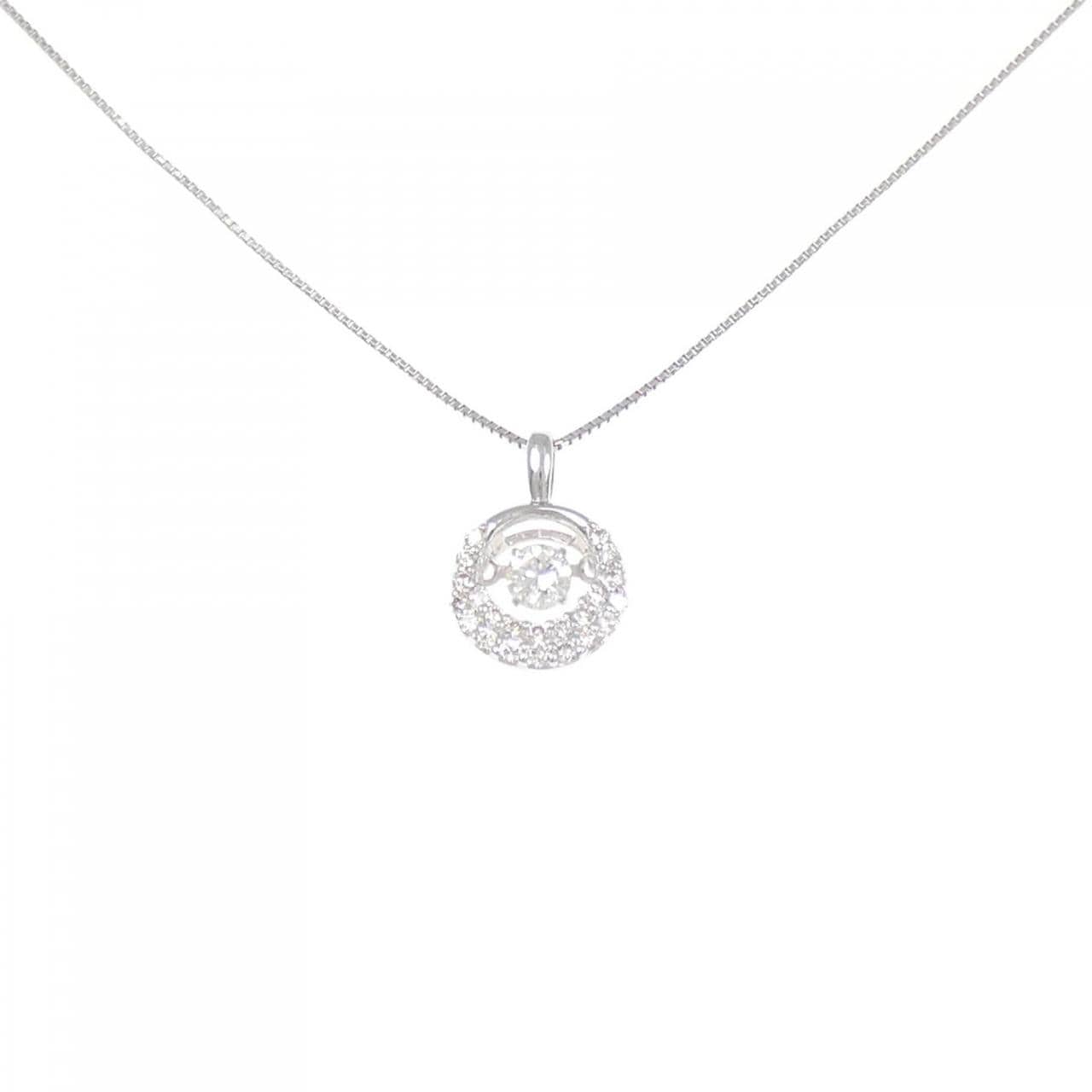 K18WG ダイヤモンド ネックレス 0.18CT