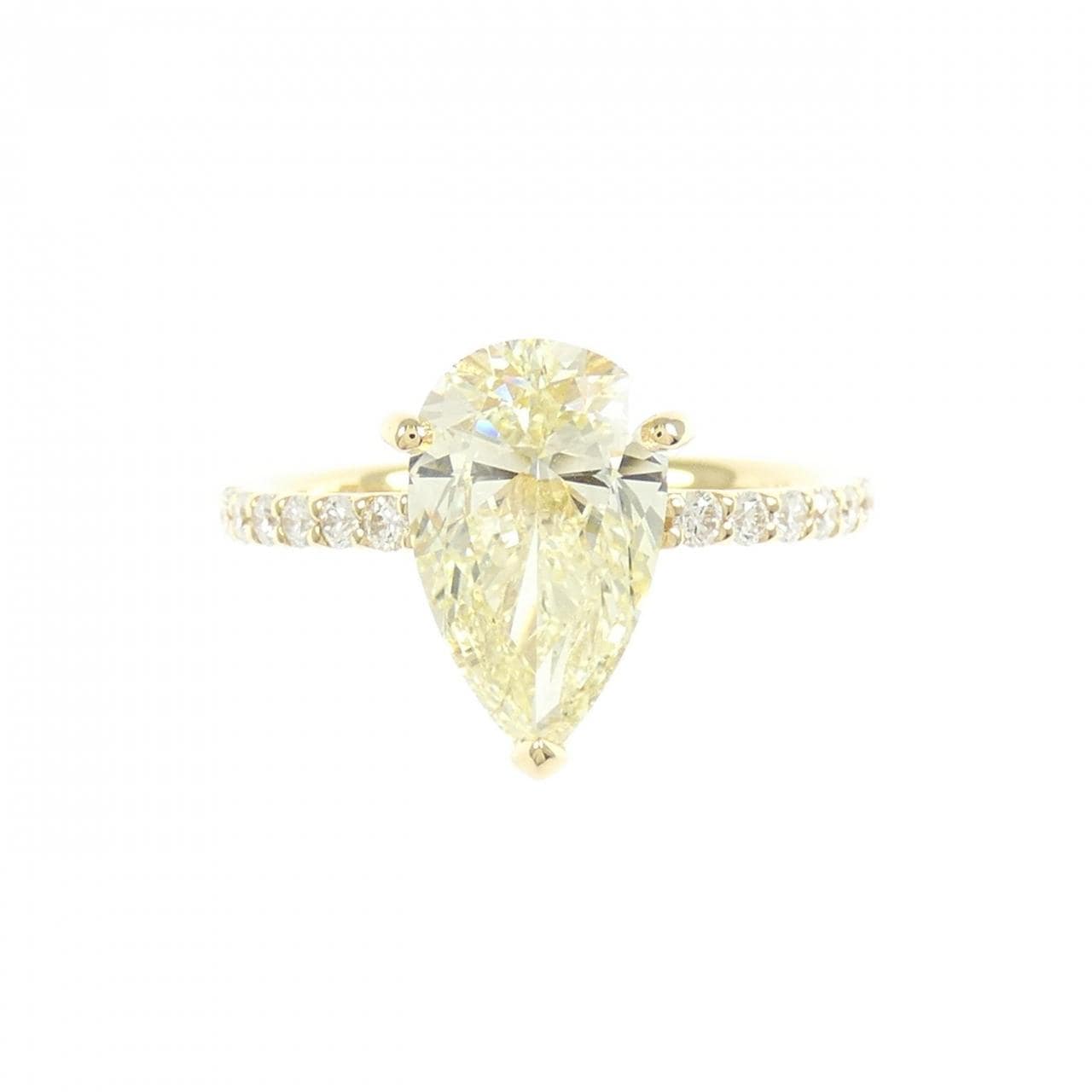 [Remake] K18YG Diamond Ring 2.030CT LY VS2 Pear Shape