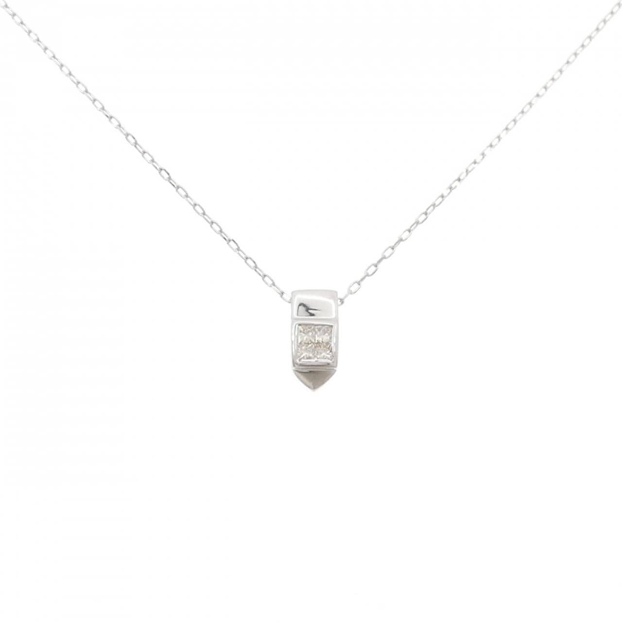 K18WG ダイヤモンド ネックレス 0.15CT