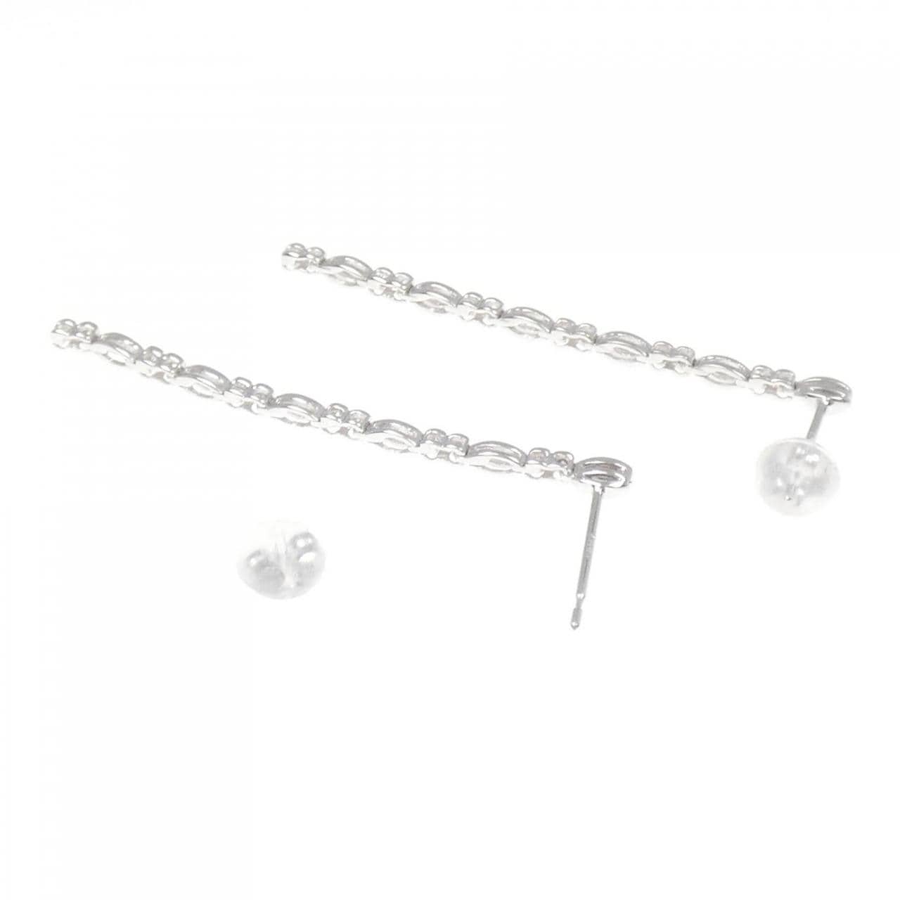 K14WG ダイヤモンド ピアス