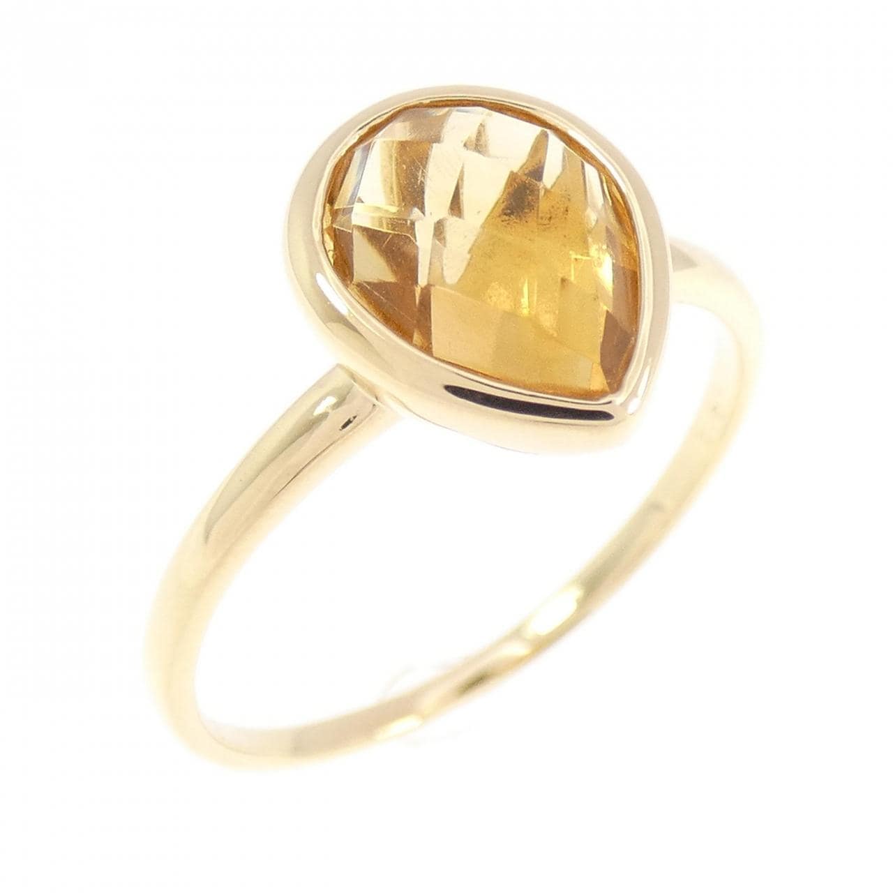 K18YG シトリン リング 1.90CT