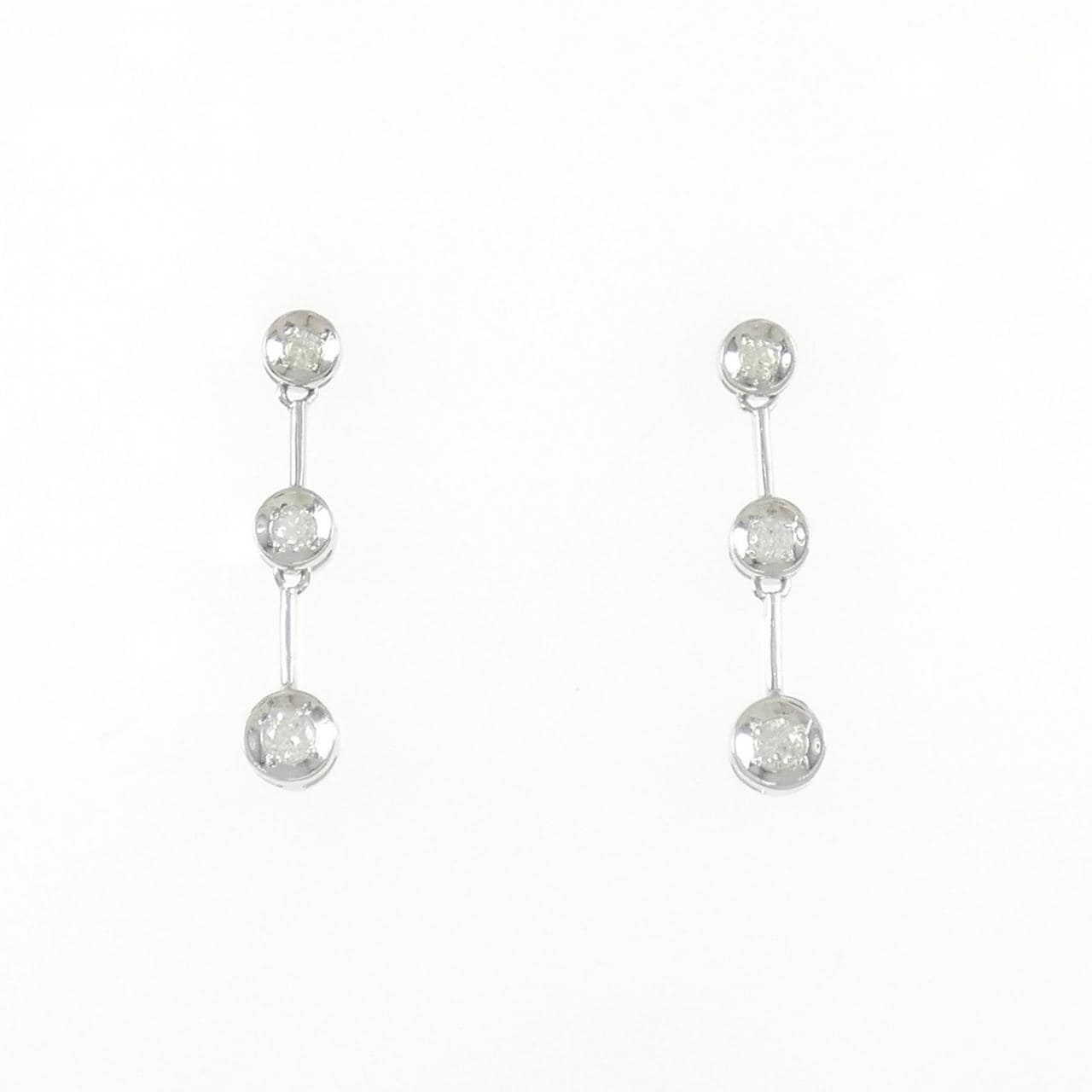 PT900 ダイヤモンド ピアス 0.20CT