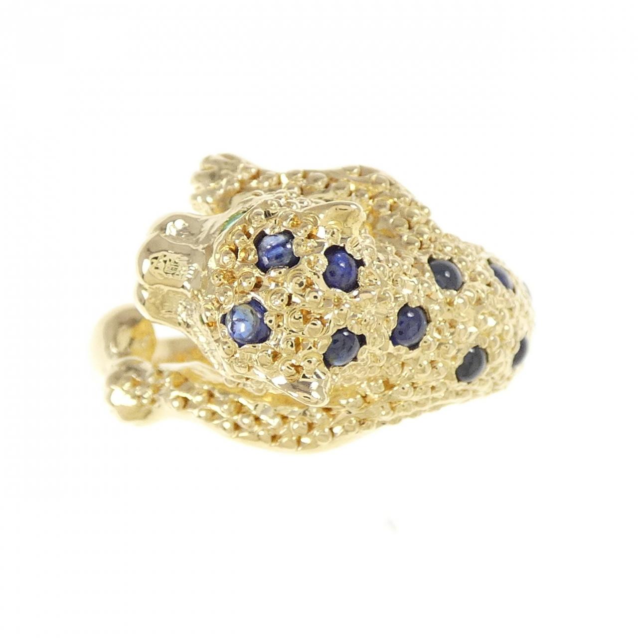 K18YG サファイヤ リング 0.48CT