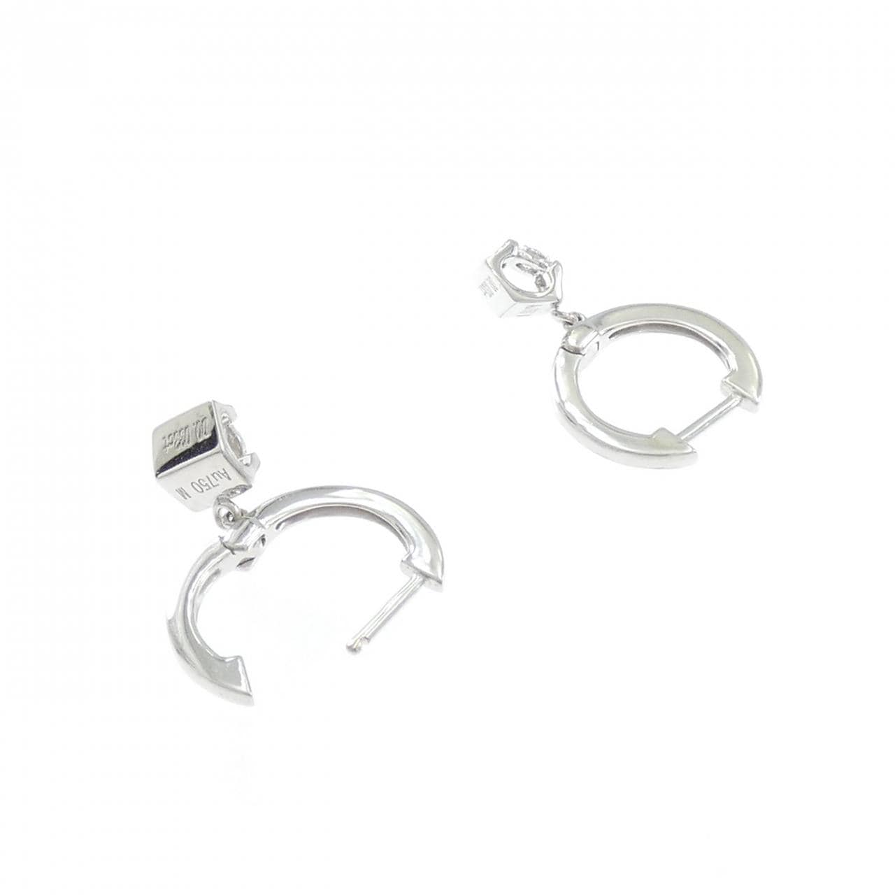 750WG ダイヤモンド ピアス 0.066CT