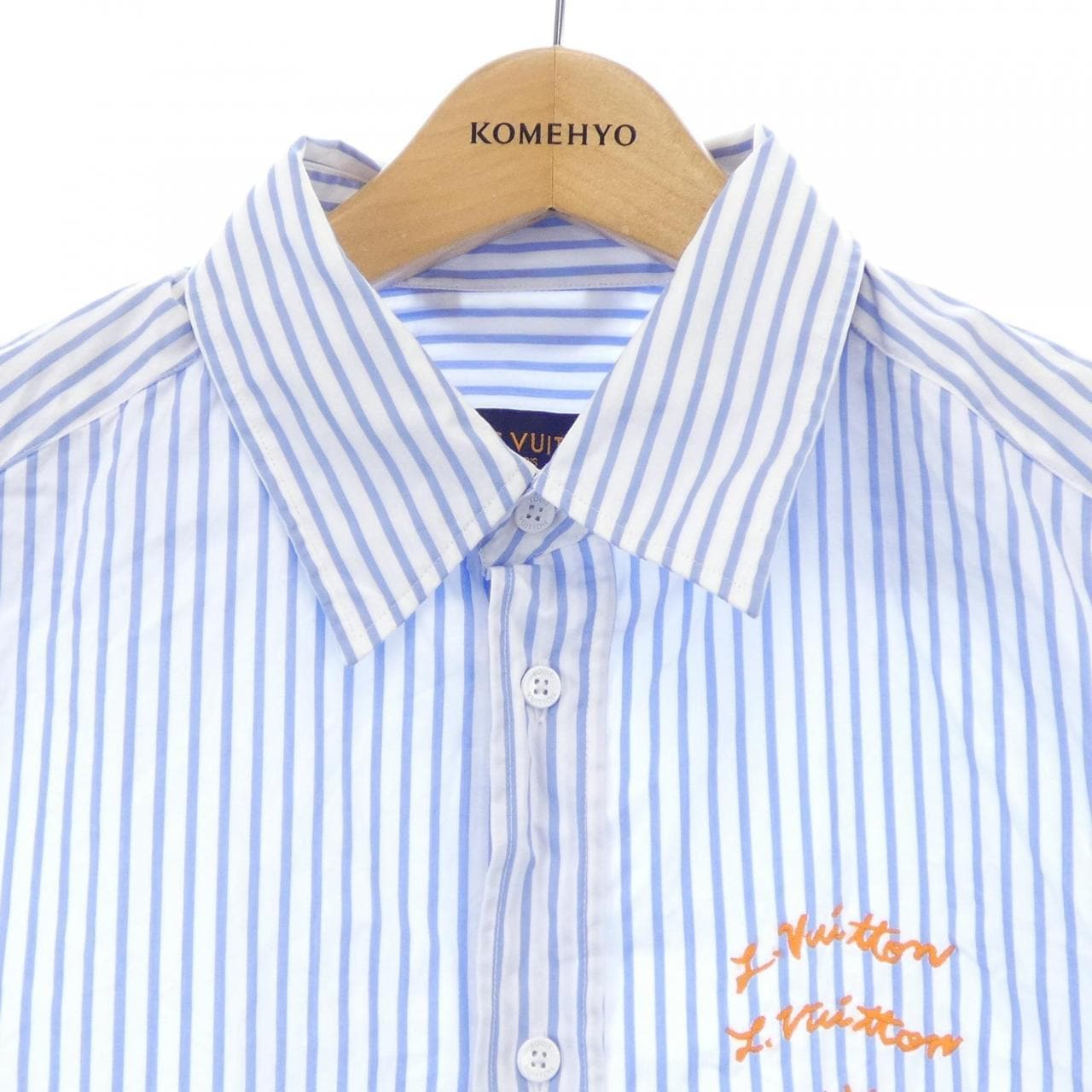 LOUIS VUITTON Embroidered VUITTON HMS42WXCH S/S Shirt