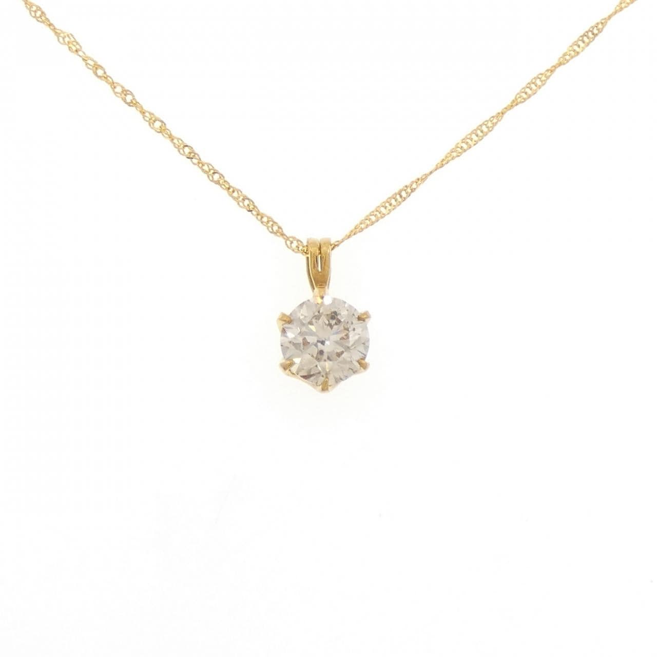 K24YG ソリティア ダイヤモンド ネックレス 1.5CT
