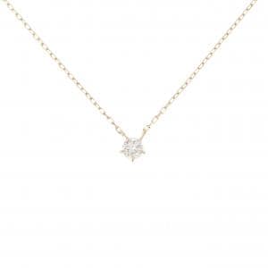 K18YG ソリティア ダイヤモンド ネックレス 0.17CT